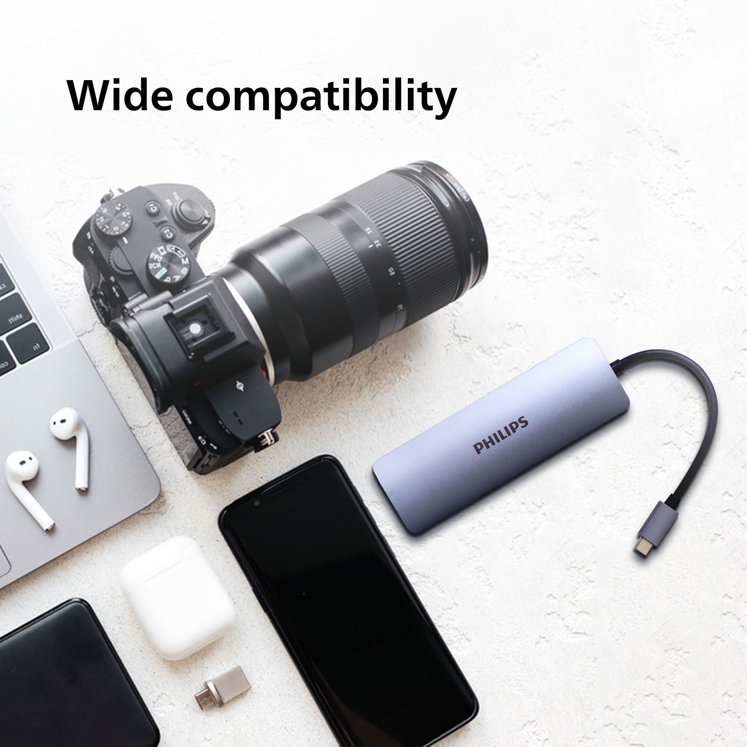 Philips 8-in-1 USB 3.0 Type C to RJ45, USB 3.0 Type A, USB 3.0 Type C, HDMI Type A, SD Card Slot, TF Card Reader USB Hub (5 Gbps Data Transfer Rate, Grey) Philips 8-in-1 USB 3.0 Type C to RJ45, USB 3.0 Type A, USB 3.0 Type C, HDMI Type A, SD Card Slot, TF Card Reader USB Hub (5 Gbps Data Transfer Rate, Grey)_4