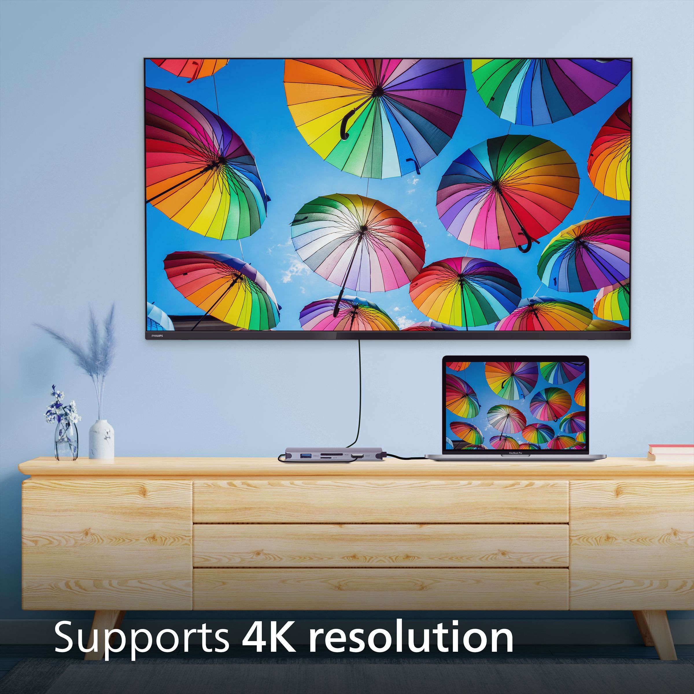 Philips 6-in-1 USB 3.0 Type C to RJ45, USB 3.0 Type C, USB 3.0 Type A, SD Card Slot, TF Card Reader, HDMI Type A USB Hub (5 Gbps Data Transfer Rate, Grey) Philips 6-in-1 USB 3.0 Type C to RJ45, USB 3.0 Type C, USB 3.0 Type A, SD Card Slot, TF Card Reader, HDMI Type A USB Hub (5 Gbps Data Transfer Rate, Grey)_3