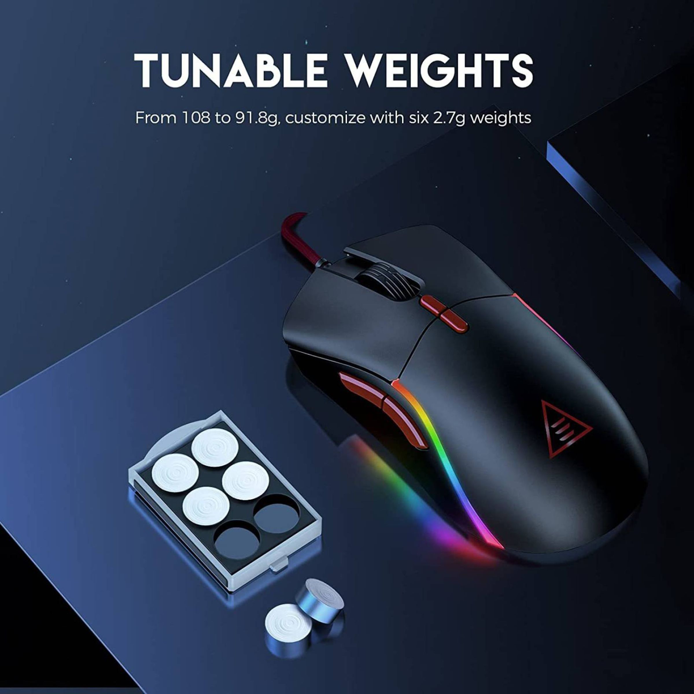 EKSA EM200 Wired Optical Gaming Mouse (12000 DPI Adjustable, Ergonomic Design, Black)_6