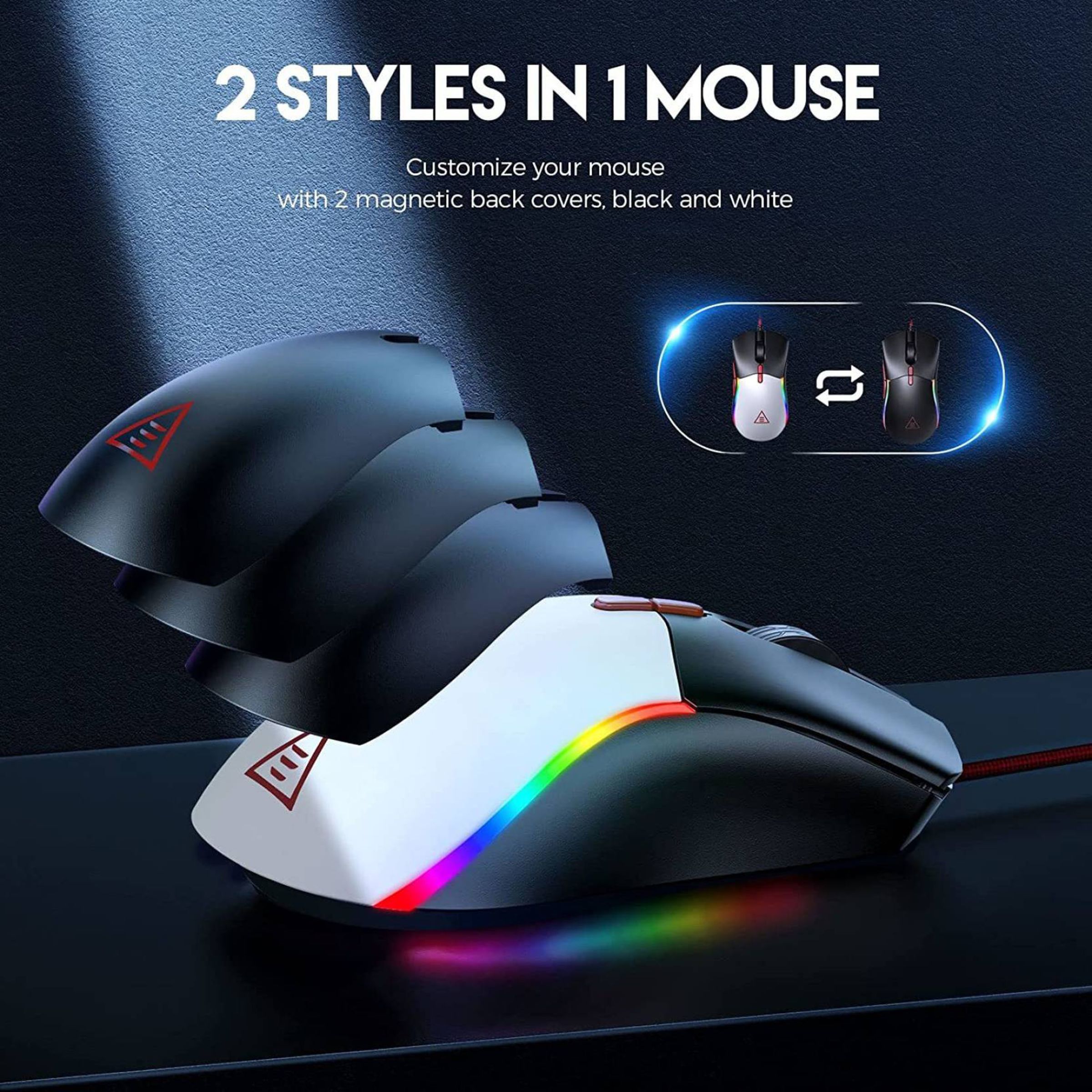 EKSA EM200 Wired Optical Gaming Mouse (12000 DPI Adjustable, Ergonomic Design, Black)_5