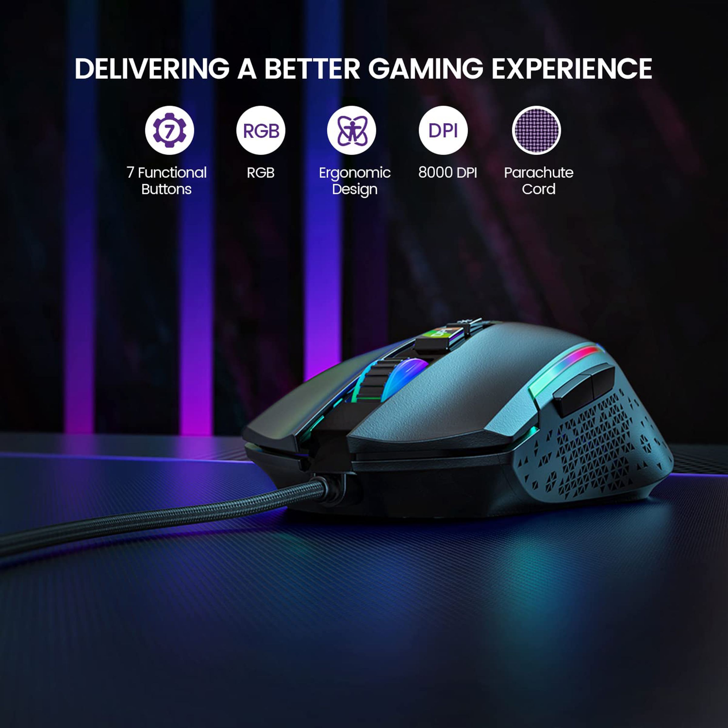 EKSA EM100 Wired Optical Gaming Mouse (8000 DPI Adjustable, Ergonomic Design, Black) EKSA EM100 Wired Optical Gaming Mouse (8000 DPI Adjustable, Ergonomic Design, Black)_6
