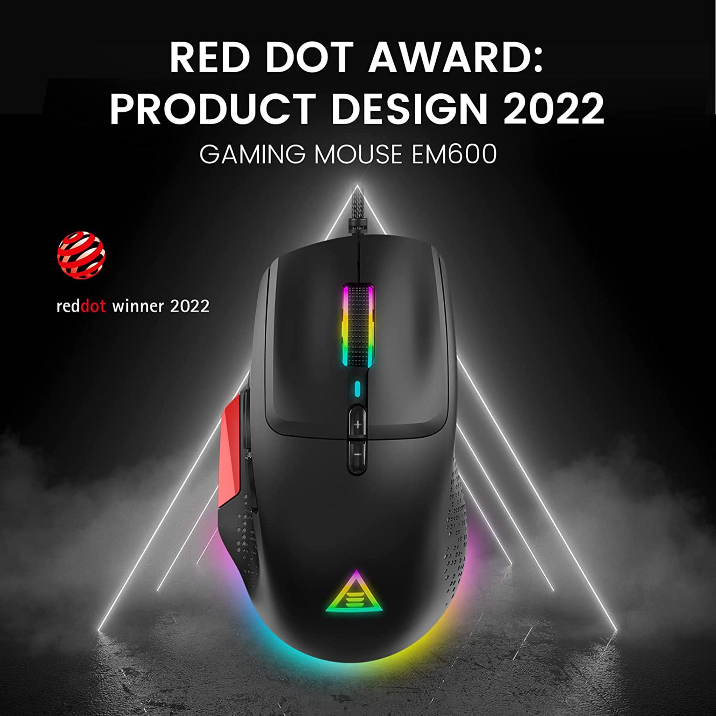 EKSA EM600 Wired Optical Gaming Mouse (12000 DPI Adjustable, Ergonomic Design, Black)_9