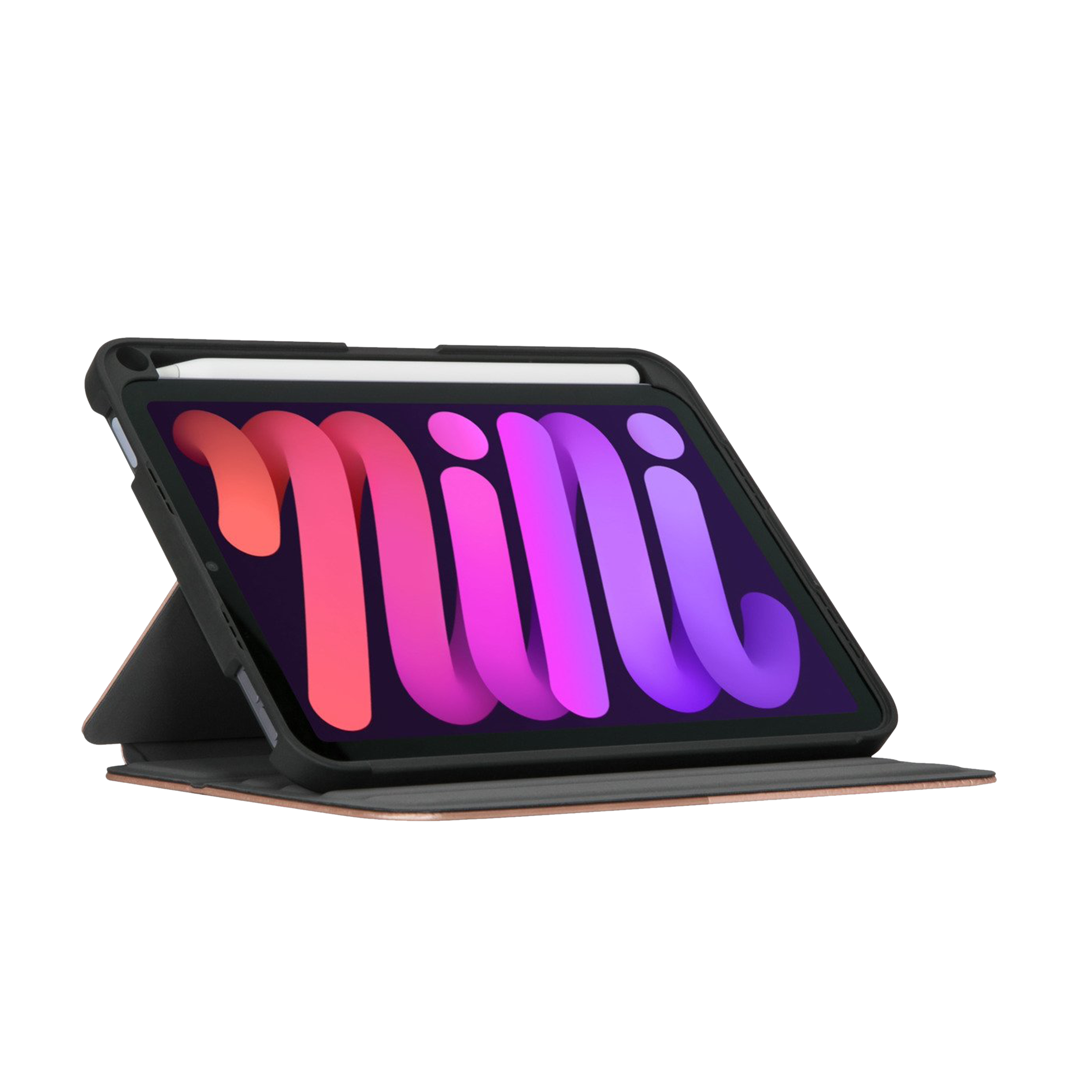 Targus Click-In Polycarbonate Flip Cover for Apple iPad Mini 8.3 Inch (6th Gen) (Integrated Holder for Apple Pencil, Rose Gold)_6