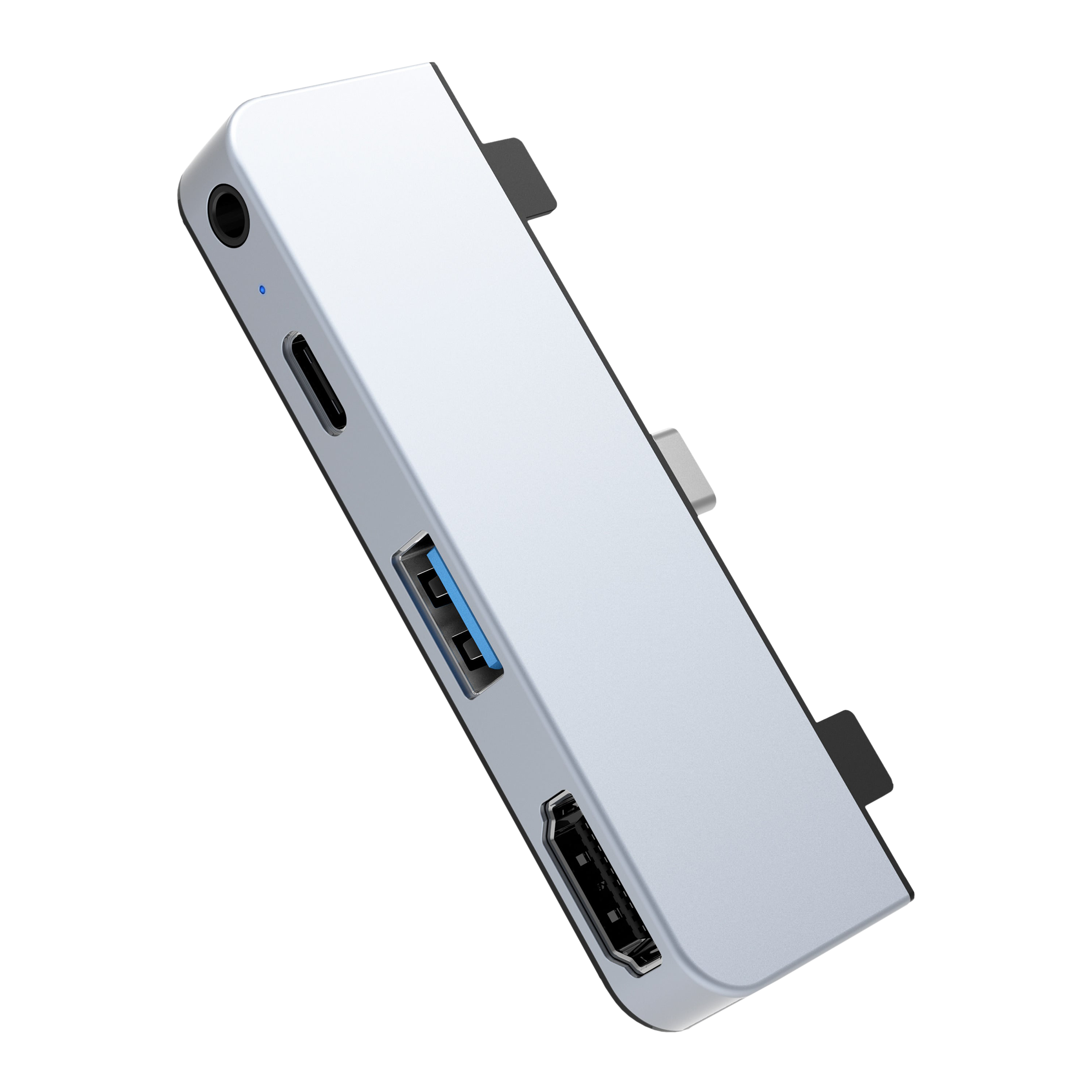HyperDrive 4-in-1 USB 3.0 Type C to USB 3.1 Type A, USB 3.0 Type C, HDMI Type A, 3.5mm Stereo USB Hub (Pass-Through Charging, Silver)_1