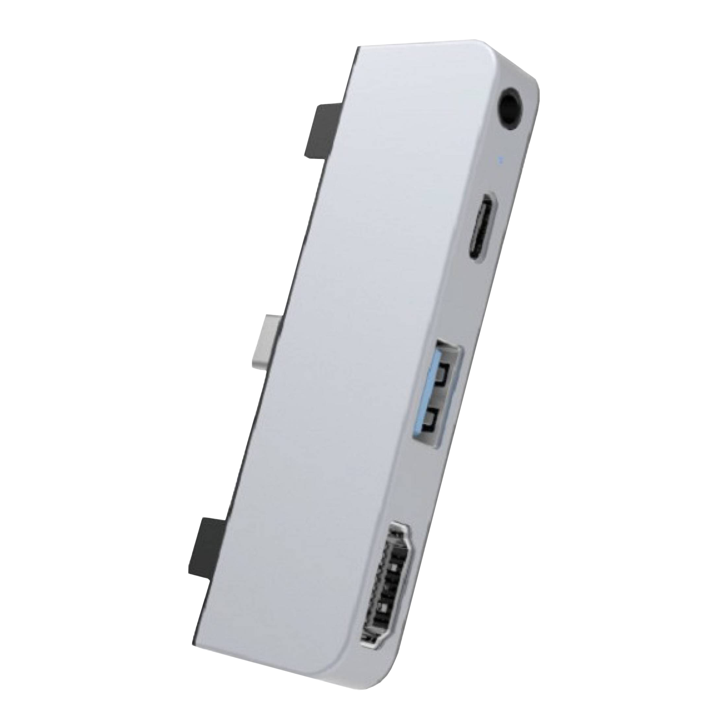 HyperDrive 4-in-1 USB 3.0 Type C to USB 3.1 Type A, USB 3.0 Type C, HDMI Type A, 3.5mm Stereo USB Hub (Pass-Through Charging, Silver)_3