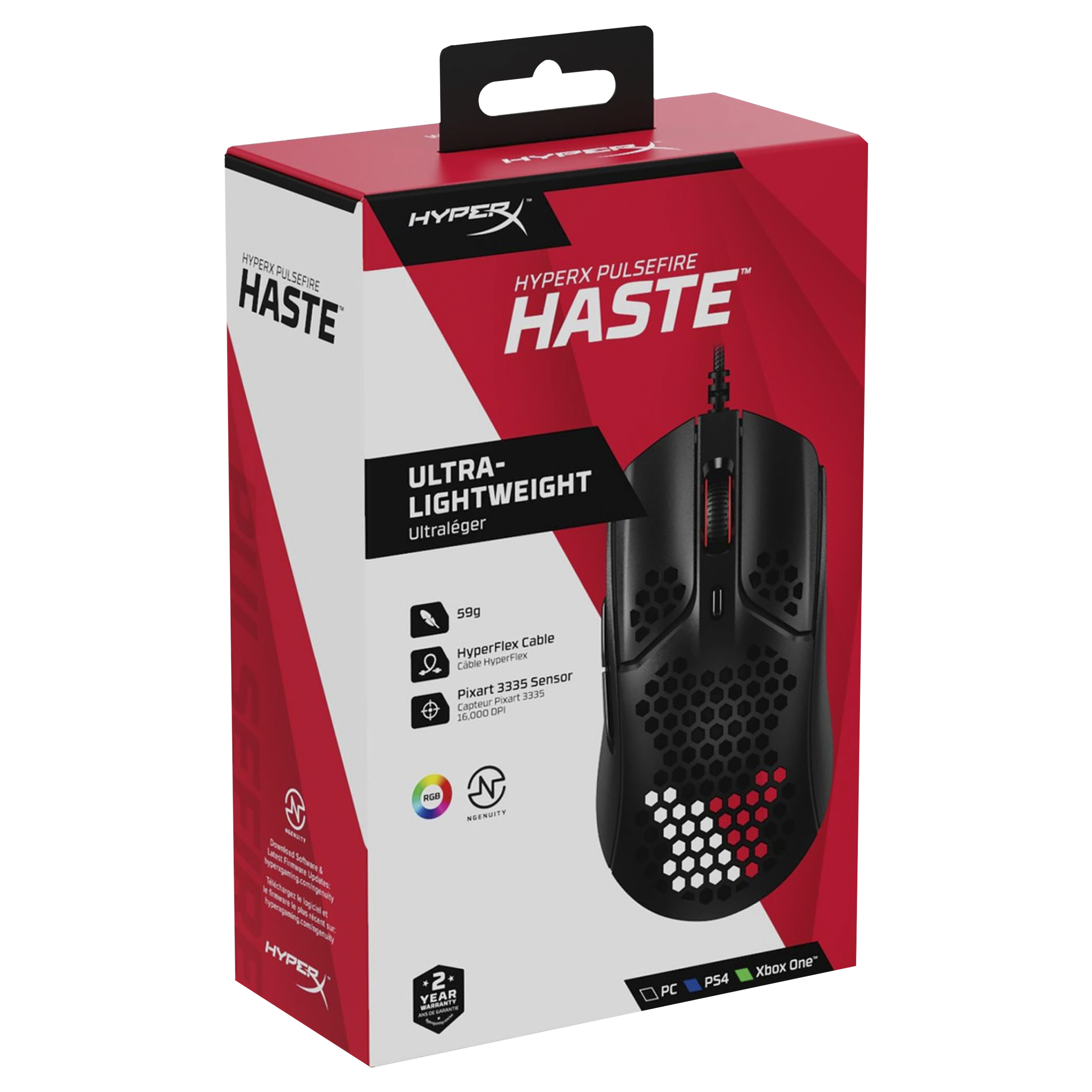 HyperX Pulsefire Haste Wired Optical Gaming Mouse with Customizable Buttons (16000 DPI, Ultra-Light Hex Shell Design, Black) HyperX Pulsefire Haste Wired Optical Gaming Mouse with Customizable Buttons (16000 DPI, Ultra-Light Hex Shell Design, Black)_11
