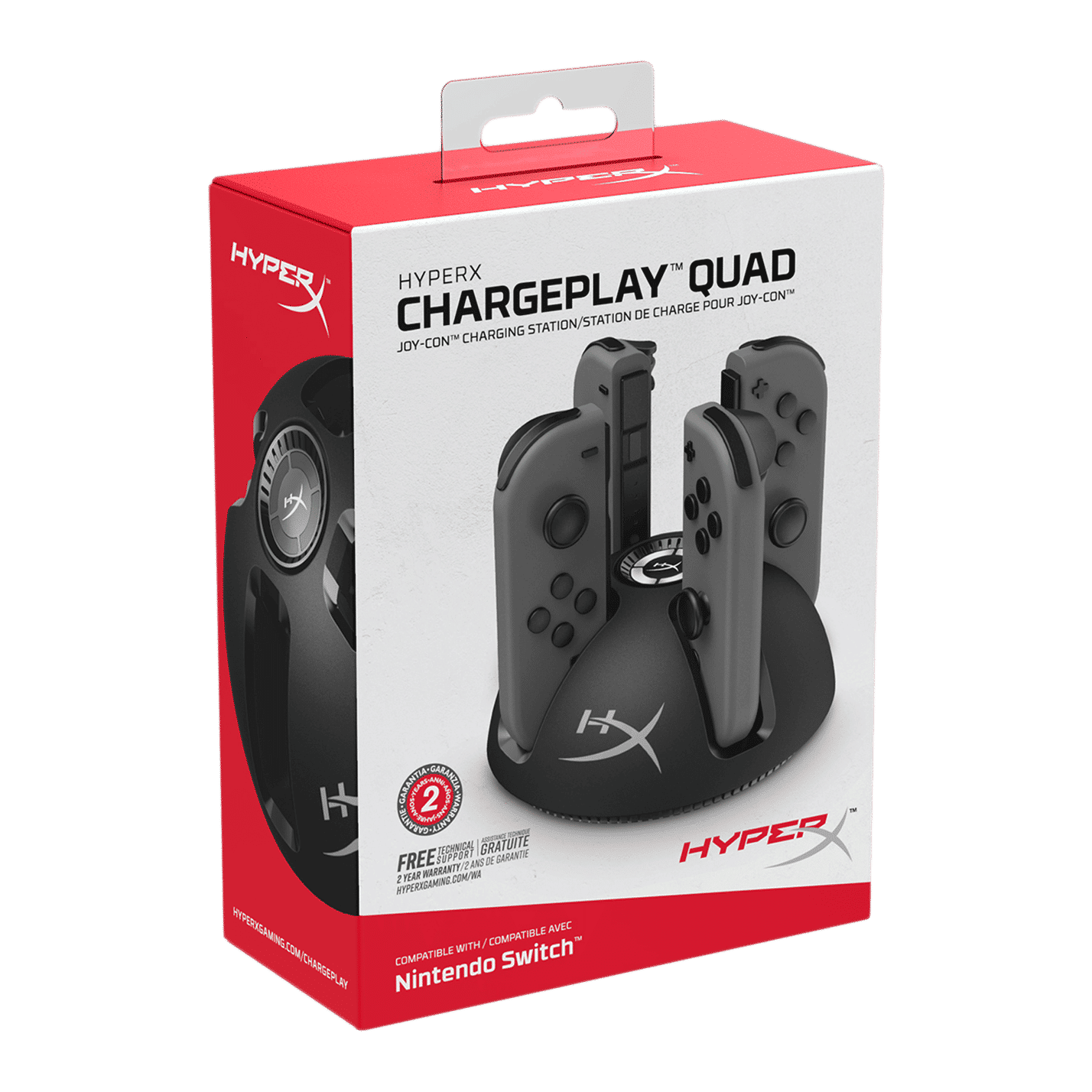 HyperX ChargePlay Joy Con Charging Station For Nintendo Switch (4 Port, 4P5M7AA, Black)_4
