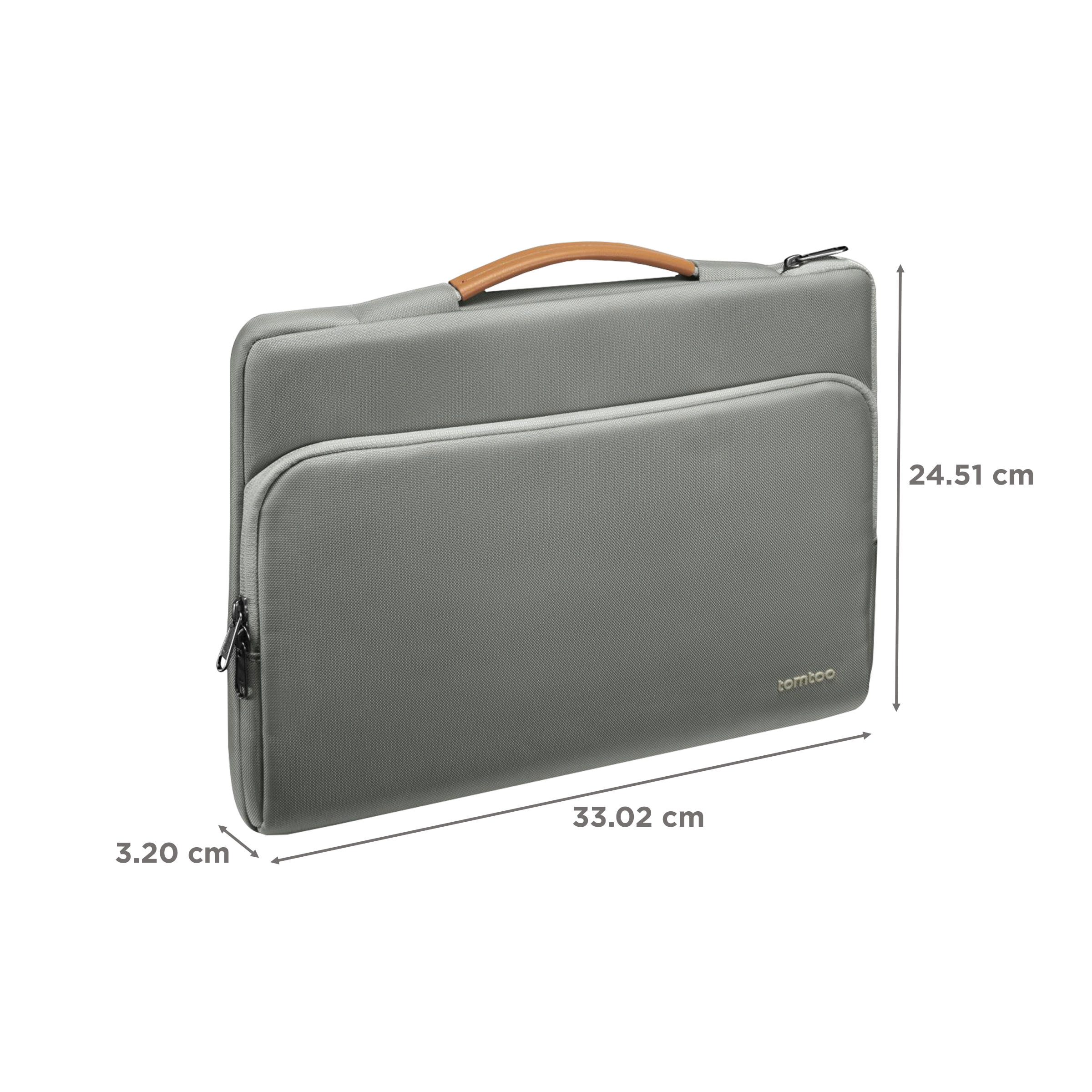 tomtoc Defender Recycled Fabrics Laptop Sleeve for 16 Inch Laptop (360 Superior Protection, Grey)_2