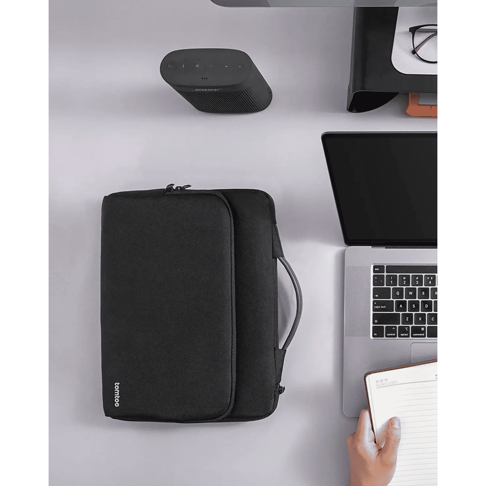 tomtoc Defender Recycled Fabrics Laptop Sleeve for 16 Inch Laptop (360 Superior Protection, Black)_12