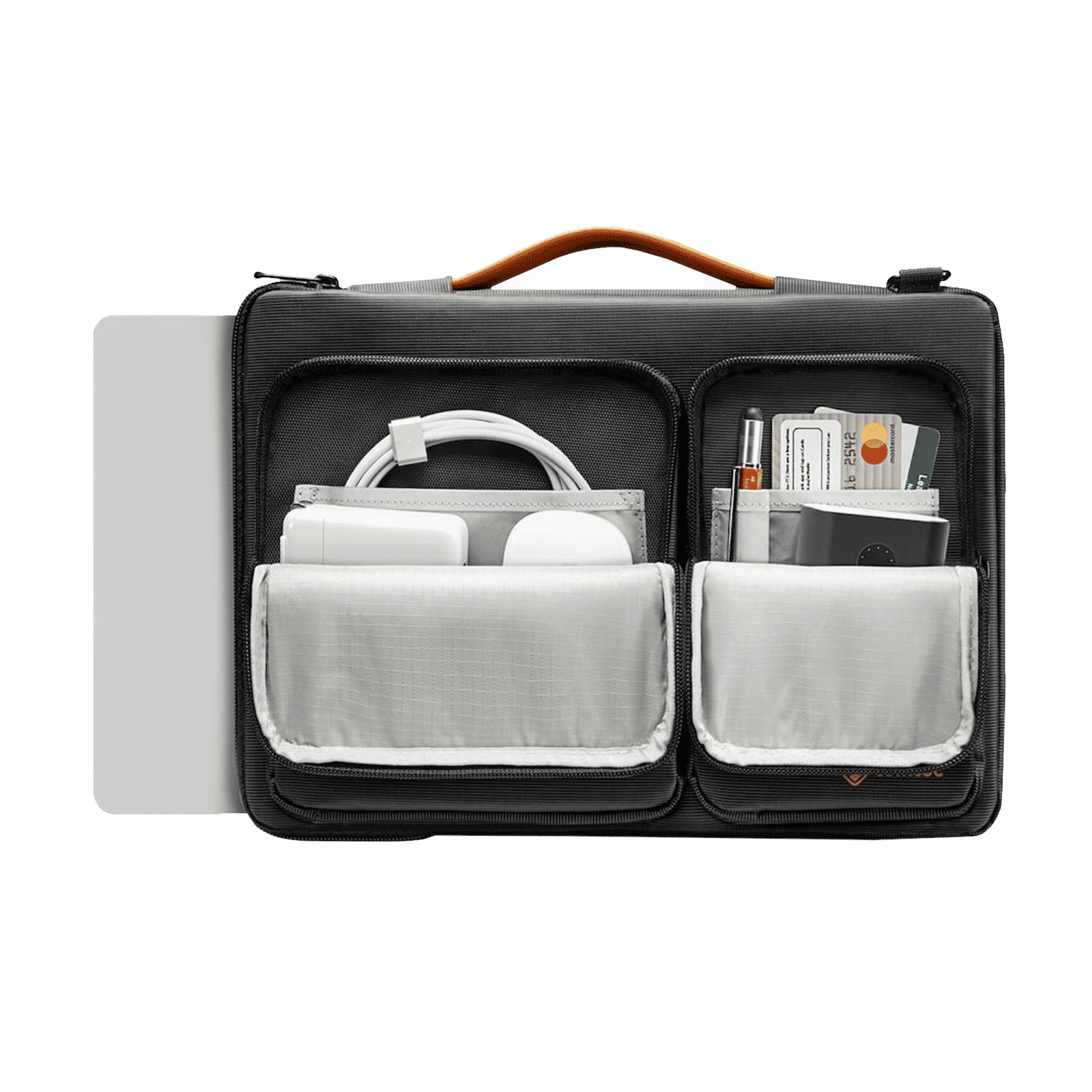 tomtoc Defender Polyester Laptop Sling Bag for 13.5, 14 & 14.4 Inch Laptop (Water Resistant, Black)_9