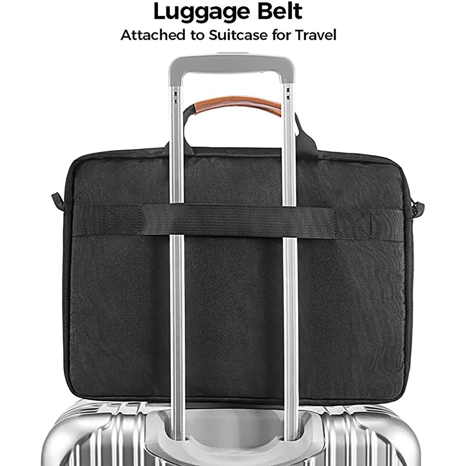 tomtoc Defender Fabric Laptop Sling Bag for 16 Inch Laptop (Water Repellent, Black)_7