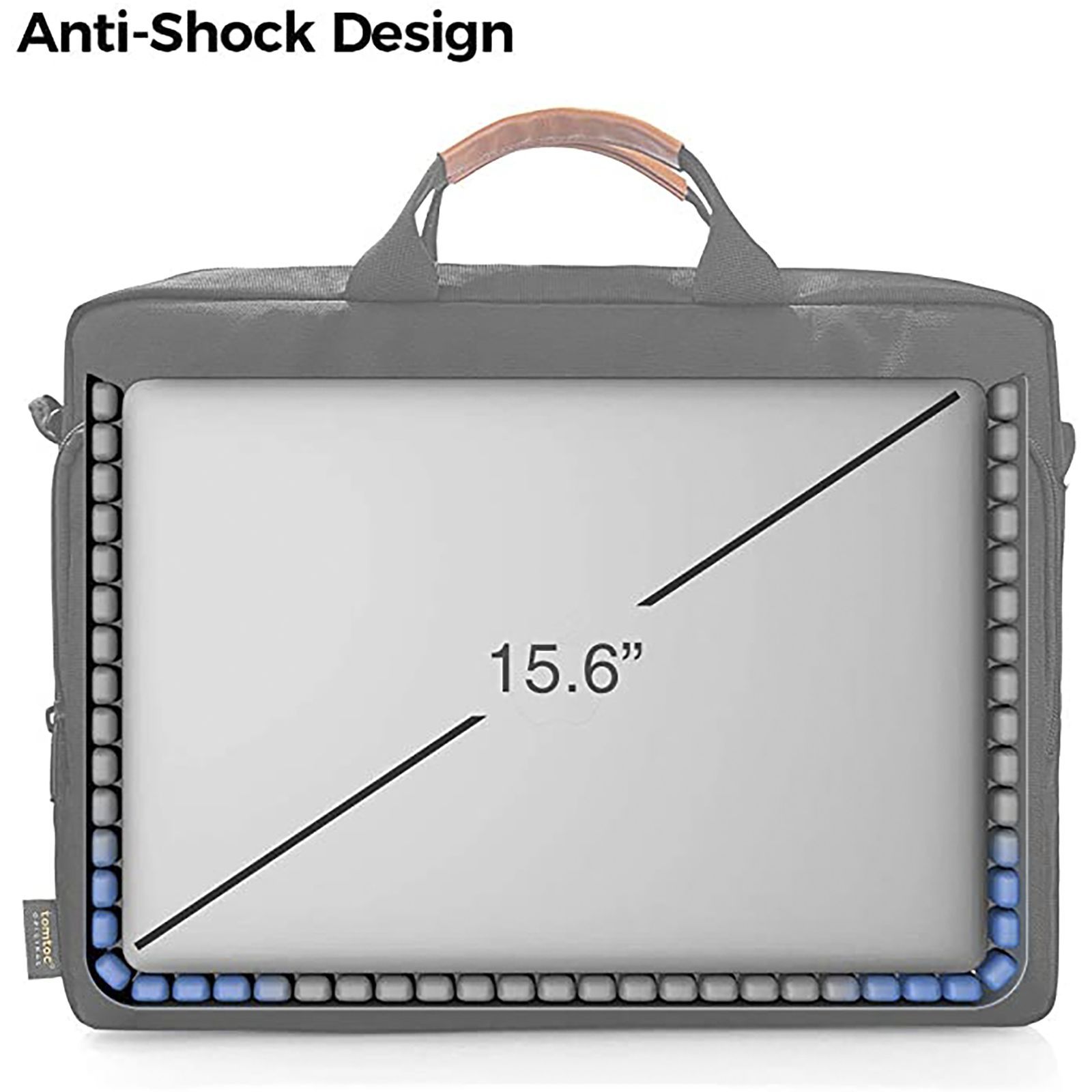 tomtoc Defender Fabric Laptop Sling Bag for 16 Inch Laptop (Water Repellent, Black)_9