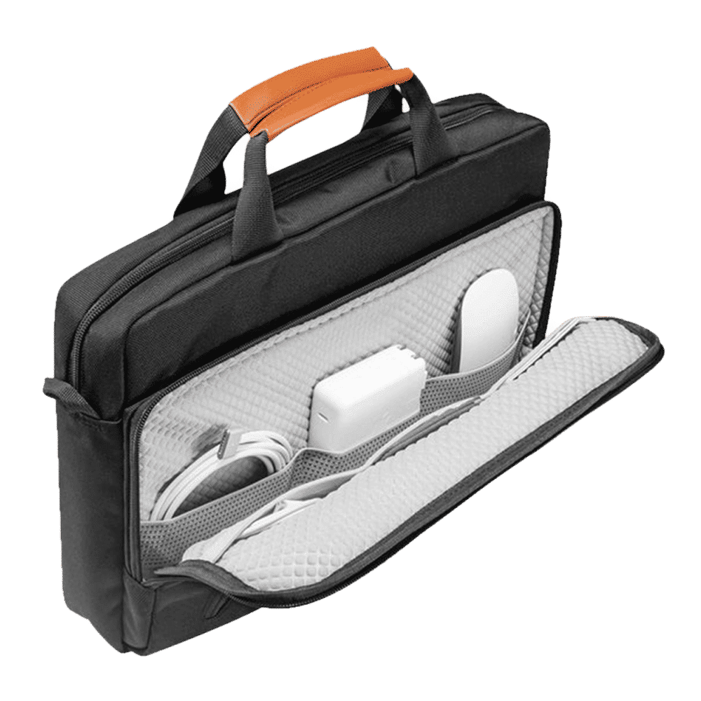 tomtoc Defender Fabric Laptop Sling Bag for 16 Inch Laptop (Water Repellent, Black)_4