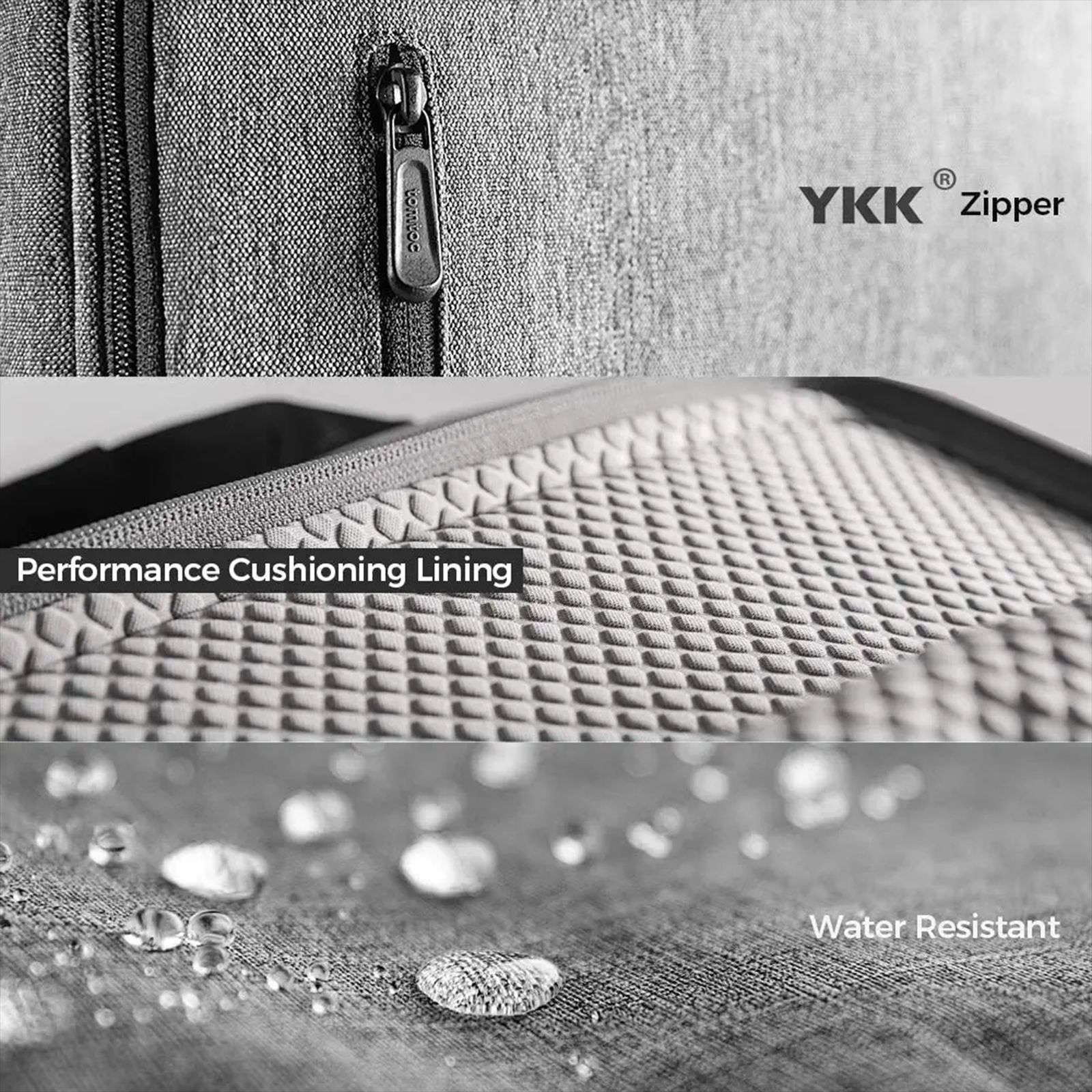 tomtoc Defender Fabric Laptop Sling Bag for 16 Inch Laptop (Water Repellent, Grey)_8