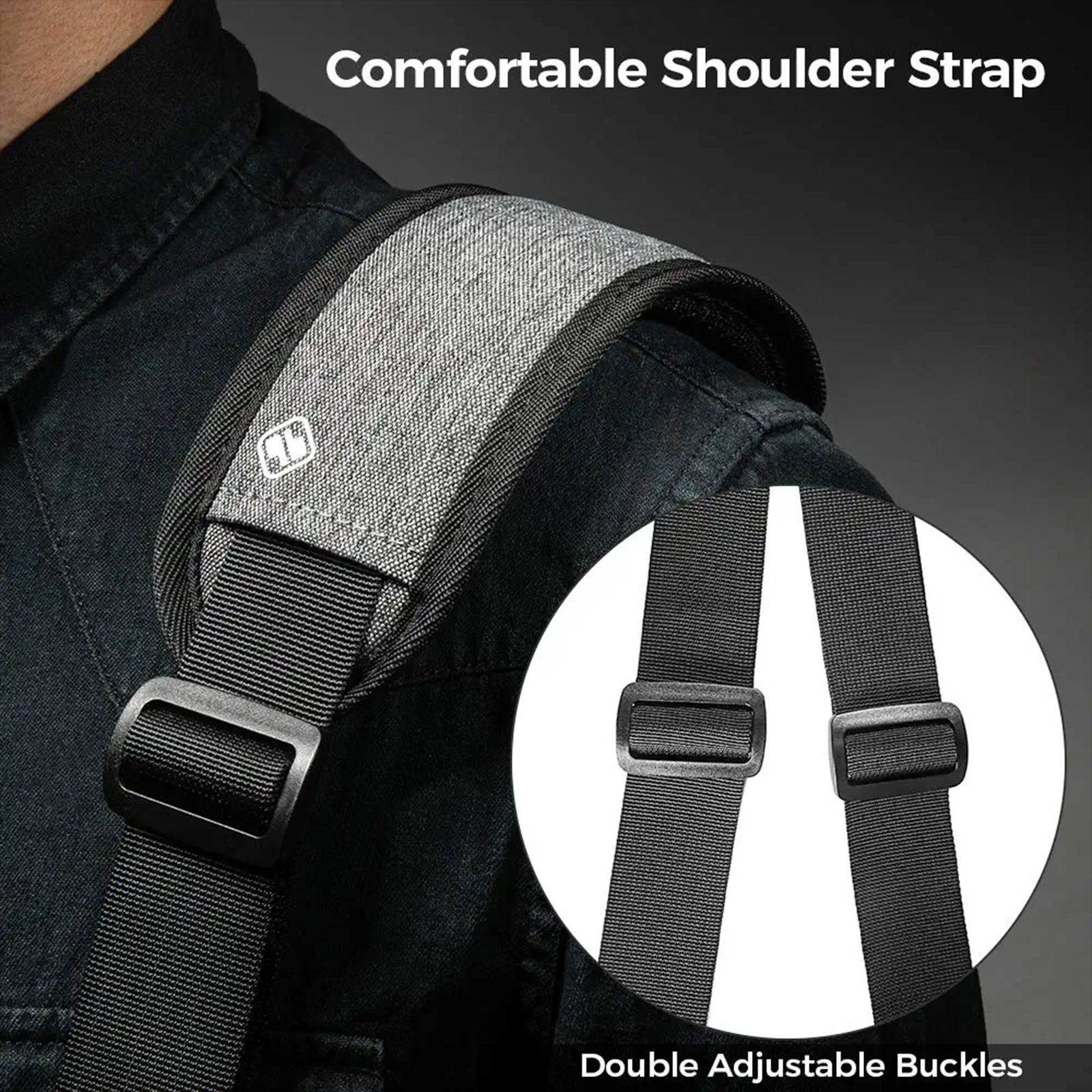 tomtoc Defender Fabric Laptop Sling Bag for 16 Inch Laptop (Water Repellent, Grey)_14