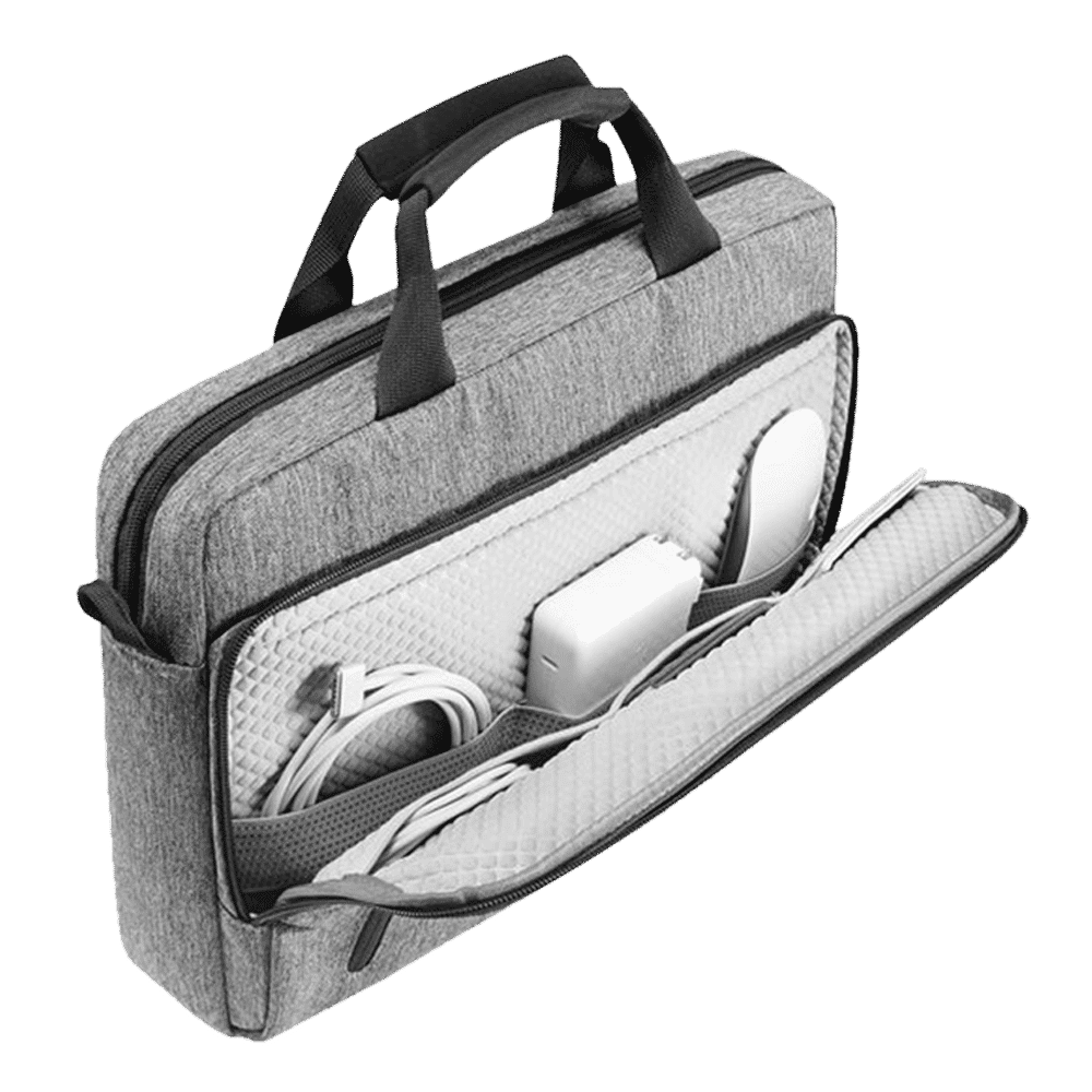 tomtoc Defender Fabric Laptop Sling Bag for 16 Inch Laptop (Water Repellent, Grey)_4