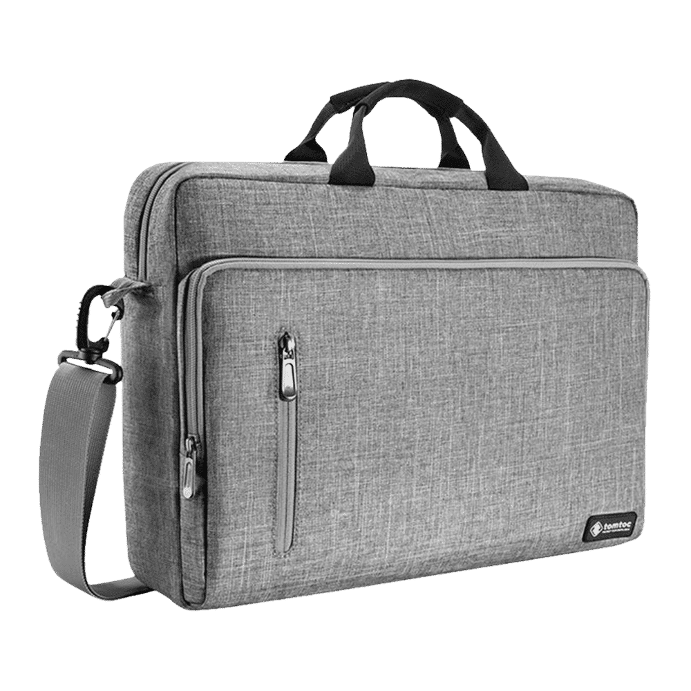 tomtoc Defender Fabric Laptop Sling Bag for 16 Inch Laptop (Water Repellent, Grey)_5