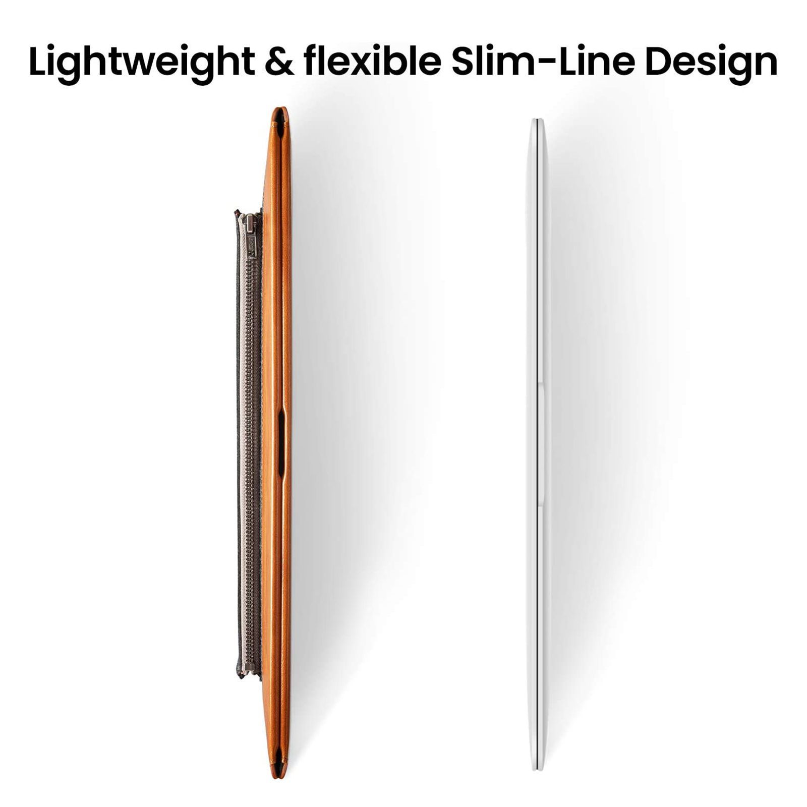 tomtoc Vintage Polyurethane Leather Laptop Sleeve for 13, 14 & 16 Inch Laptop (Intelligent Magnet Closure, Grey) tomtoc Vintage Polyurethane Leather Laptop Sleeve for 13, 14 & 16 Inch Laptop (Intelligent Magnet Closure, Grey)_8