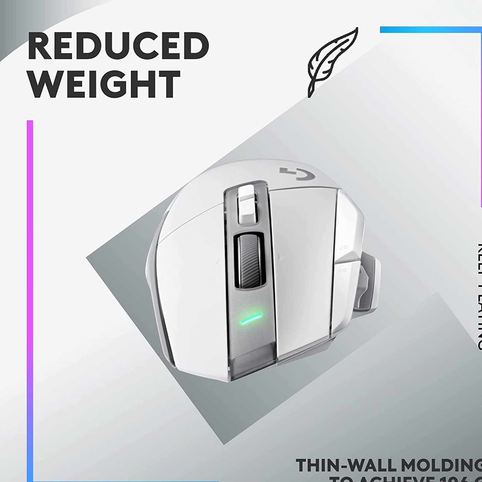 logitech G502 X Plus Rechargeable Wireless Optical Gaming Mouse (25600 DPI(Adjustable), Dual-Mode Scroll Wheel, White)_10