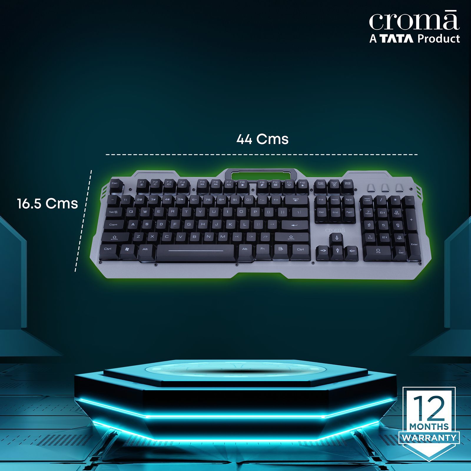 Croma Wired Gaming Keyboard & Mouse Combo (104 Keys, 7200 DPI, Ergonomic Design, Black)_12