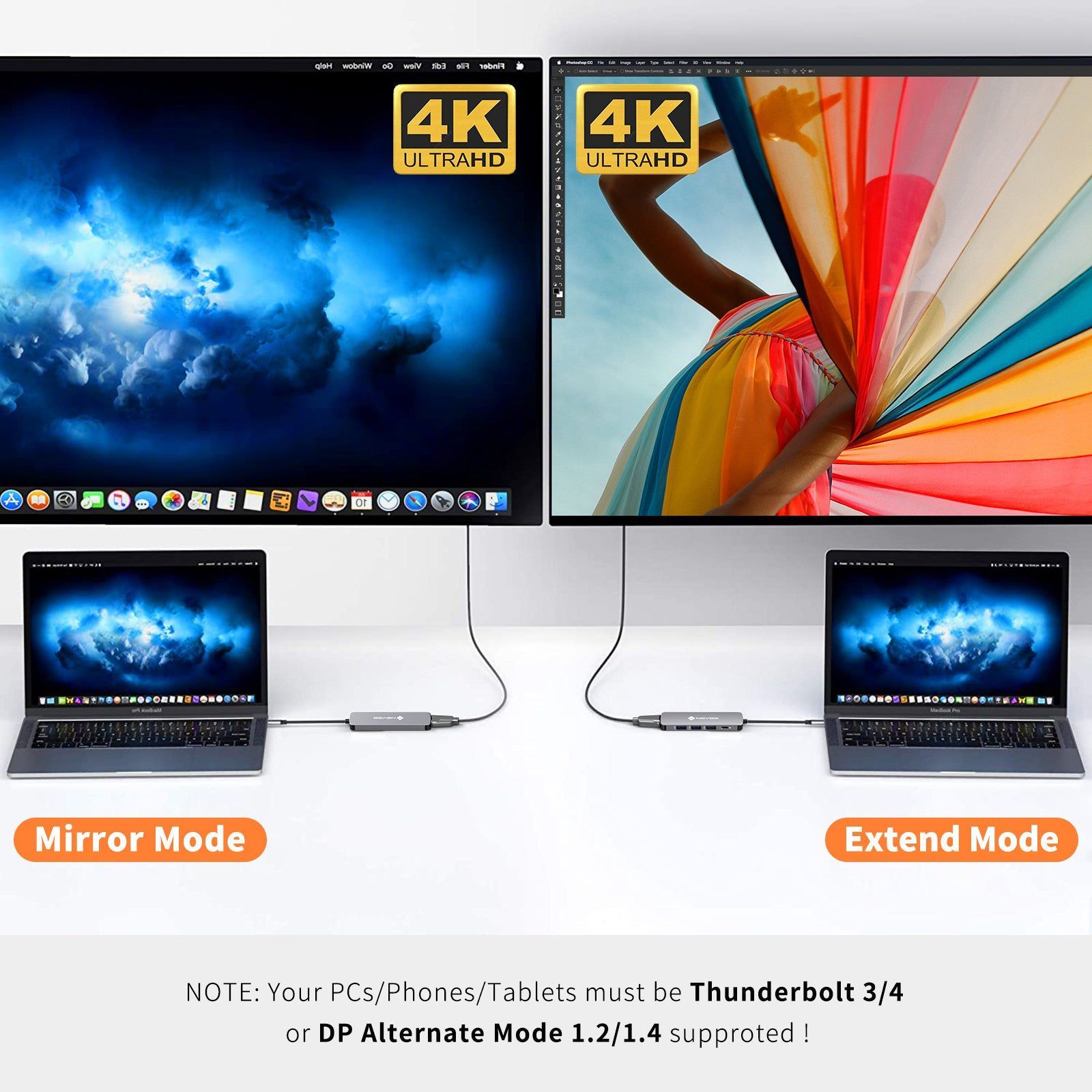 Novoo 5-in-1 USB 3.0 Type C to USB 3.0 Type A, HDMI Type A, USB Type C USB Hub (100 Watt Power Delivery, Grey)_8