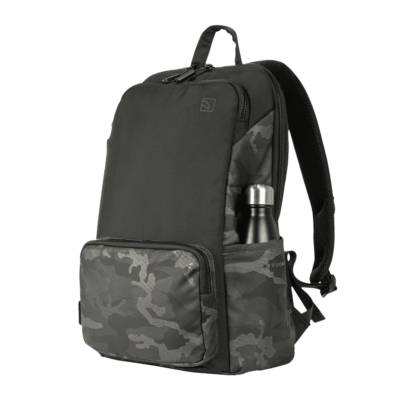 TUCANO Terras Camouflage Fabric Laptop Backpack for 15.6 & 16 Inch Laptop (Trolley Strap, Blue/Grey)_10