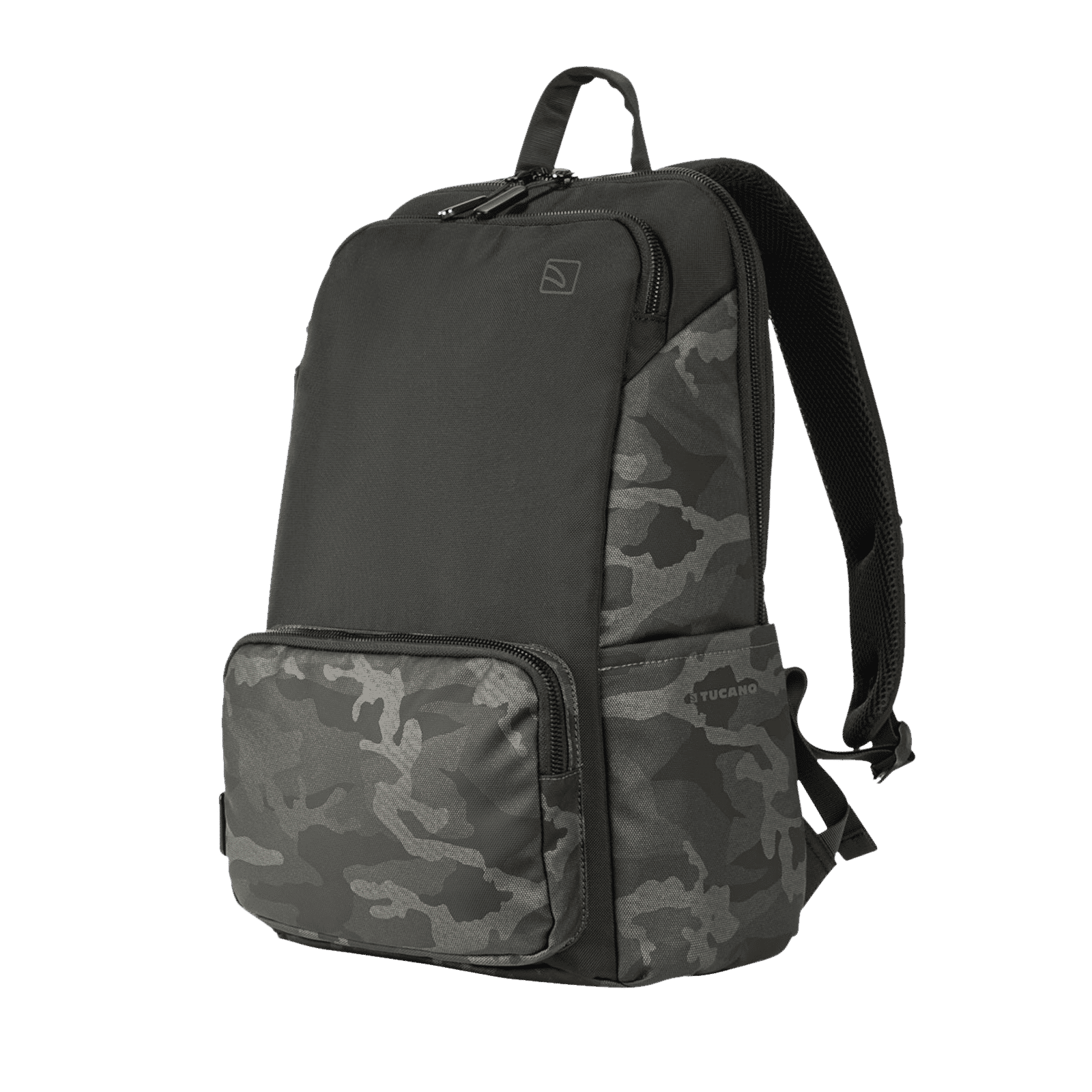 TUCANO Terras Camouflage Fabric Laptop Backpack for 15.6 & 16 Inch Laptop (Trolley Strap, Blue/Grey)_5