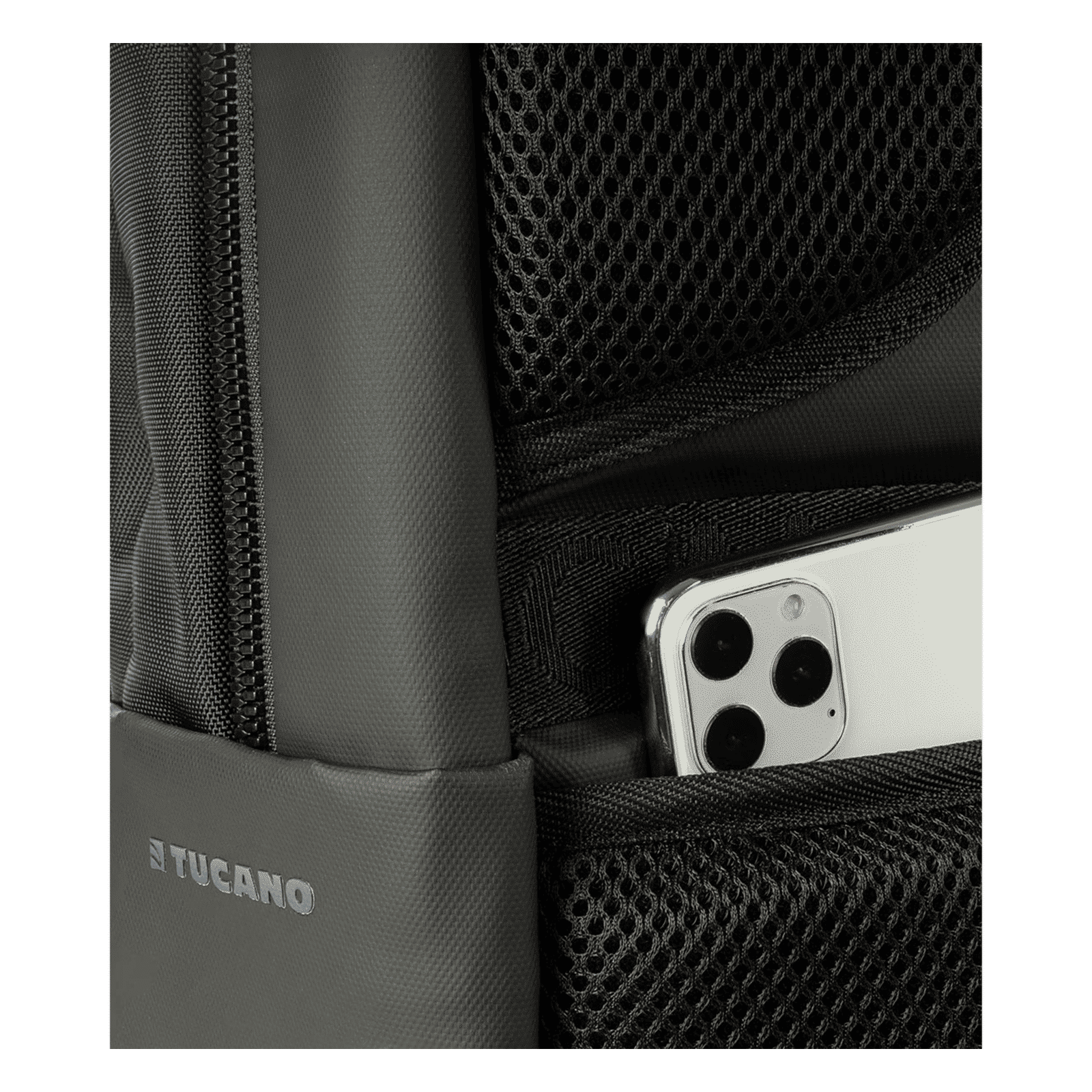 TUCANO Marte Gravity Fabric Laptop Backpack for 15.6 & 16 Inch Laptop (Trolley Strap, Black)_7