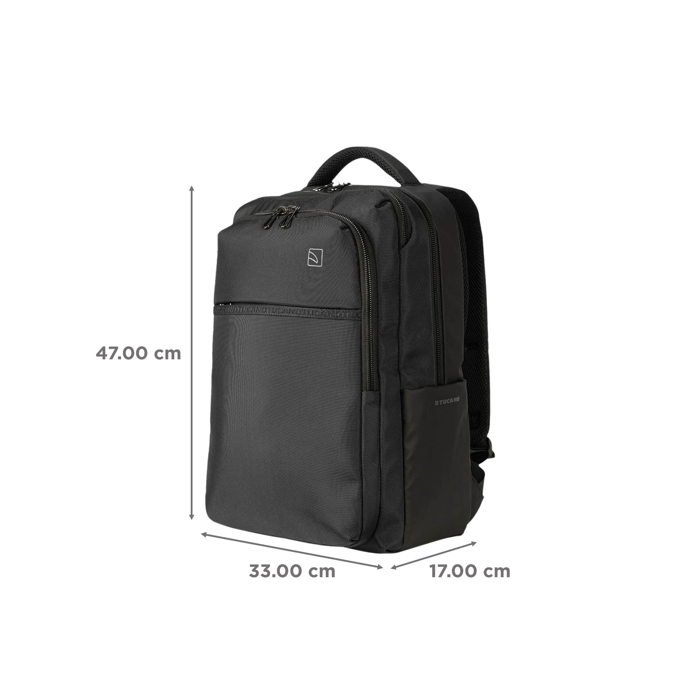 TUCANO Marte Gravity Fabric Laptop Backpack for 15.6 & 16 Inch Laptop (Trolley Strap, Black)_3