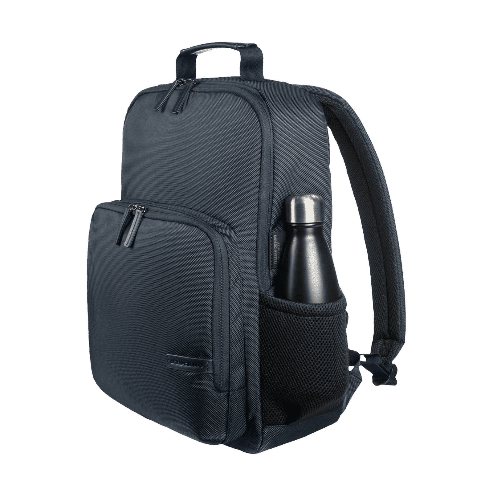 TUCANO Free & Busy Polyurethane Leather Laptop Backpack for 15.6 & 16 Inch Laptop (Trolley Strap, Blue)_5