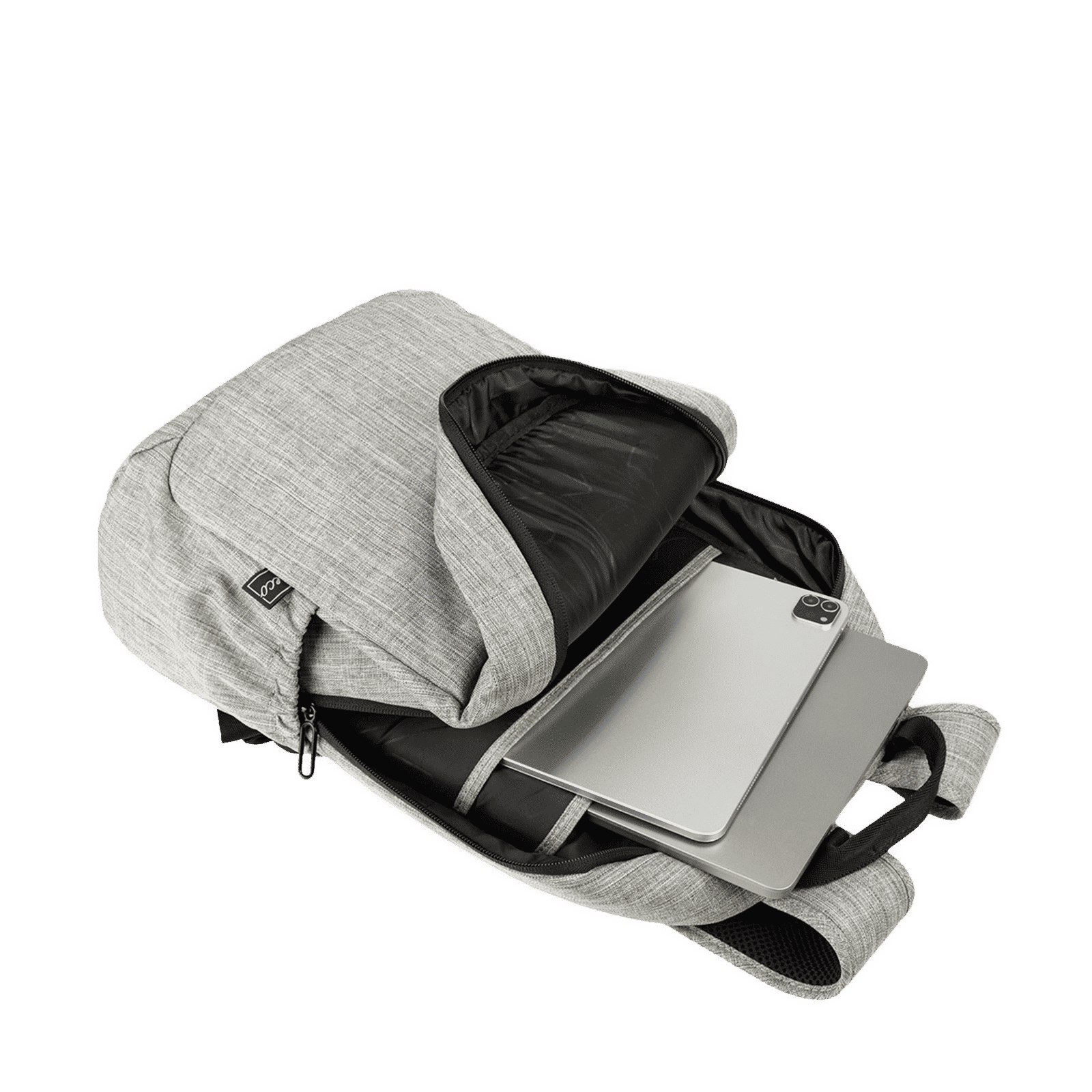 TUCANO Speed Recycled Plastic Laptop Backpack for 15.6 & 16 Inch Laptop (Trolley Strap, Grey) TUCANO Speed Recycled Plastic Laptop Backpack for 15.6 & 16 Inch Laptop (Trolley Strap, Grey)_3