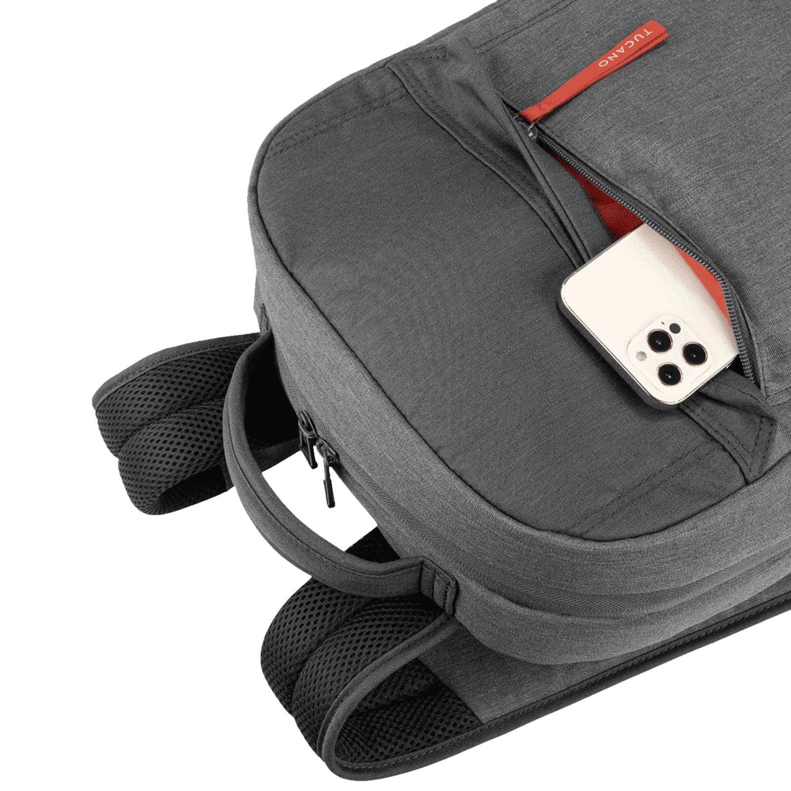 TUCANO Hop Recycled Plastic Laptop Backpack for 15.6 & 16 Inch Laptop (Trolley Strap, Anthracite) TUCANO Hop Recycled Plastic Laptop Backpack for 15.6 & 16 Inch Laptop (Trolley Strap, Anthracite)_7