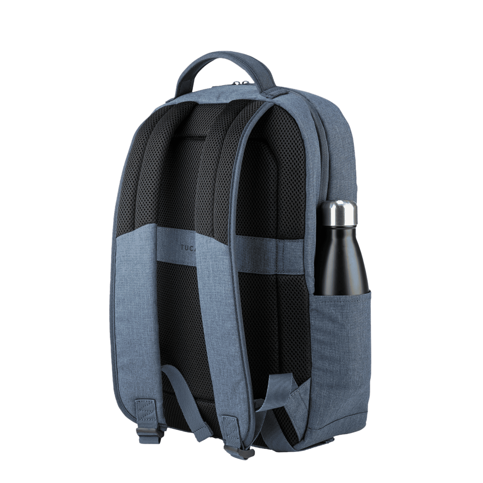 TUCANO Hop Recycled Plastic Laptop Backpack for 15.6 & 16 Inch Laptop (Trolley Strap, Blue)_8