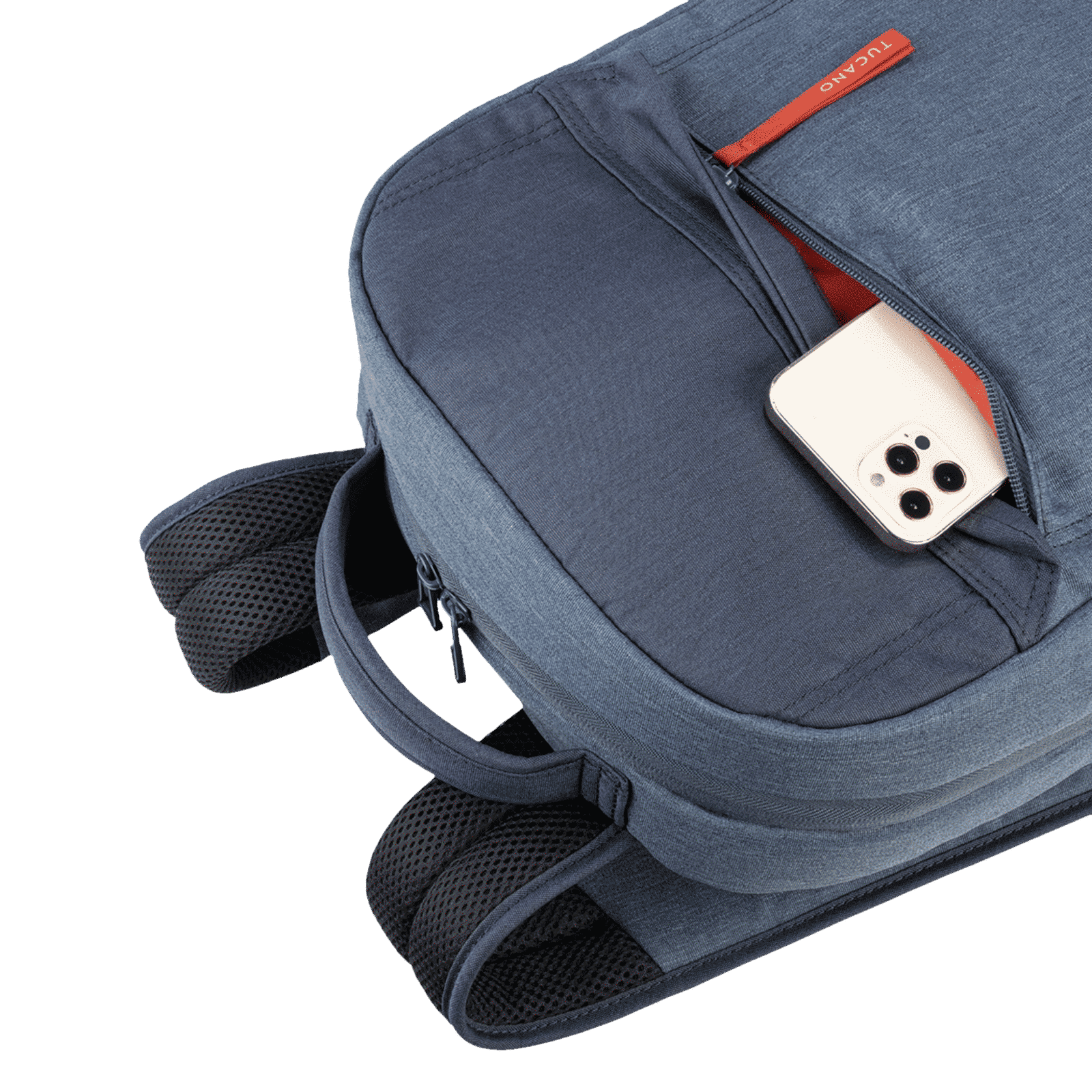 TUCANO Hop Recycled Plastic Laptop Backpack for 15.6 & 16 Inch Laptop (Trolley Strap, Blue)_9