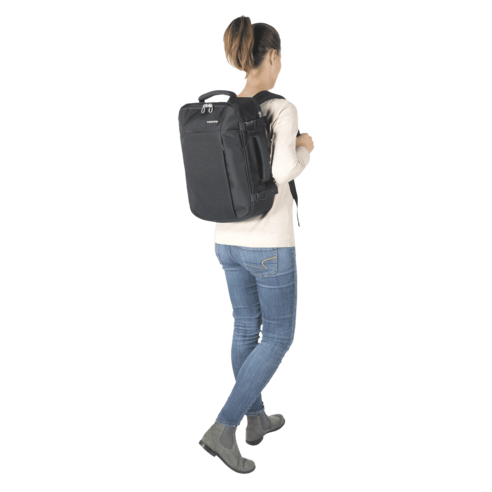 TUCANO Tugo Recycled Plastic Laptop Backpack for 15.6 & 16 Inch Laptop (20 L, Water Repellent, Black)_9