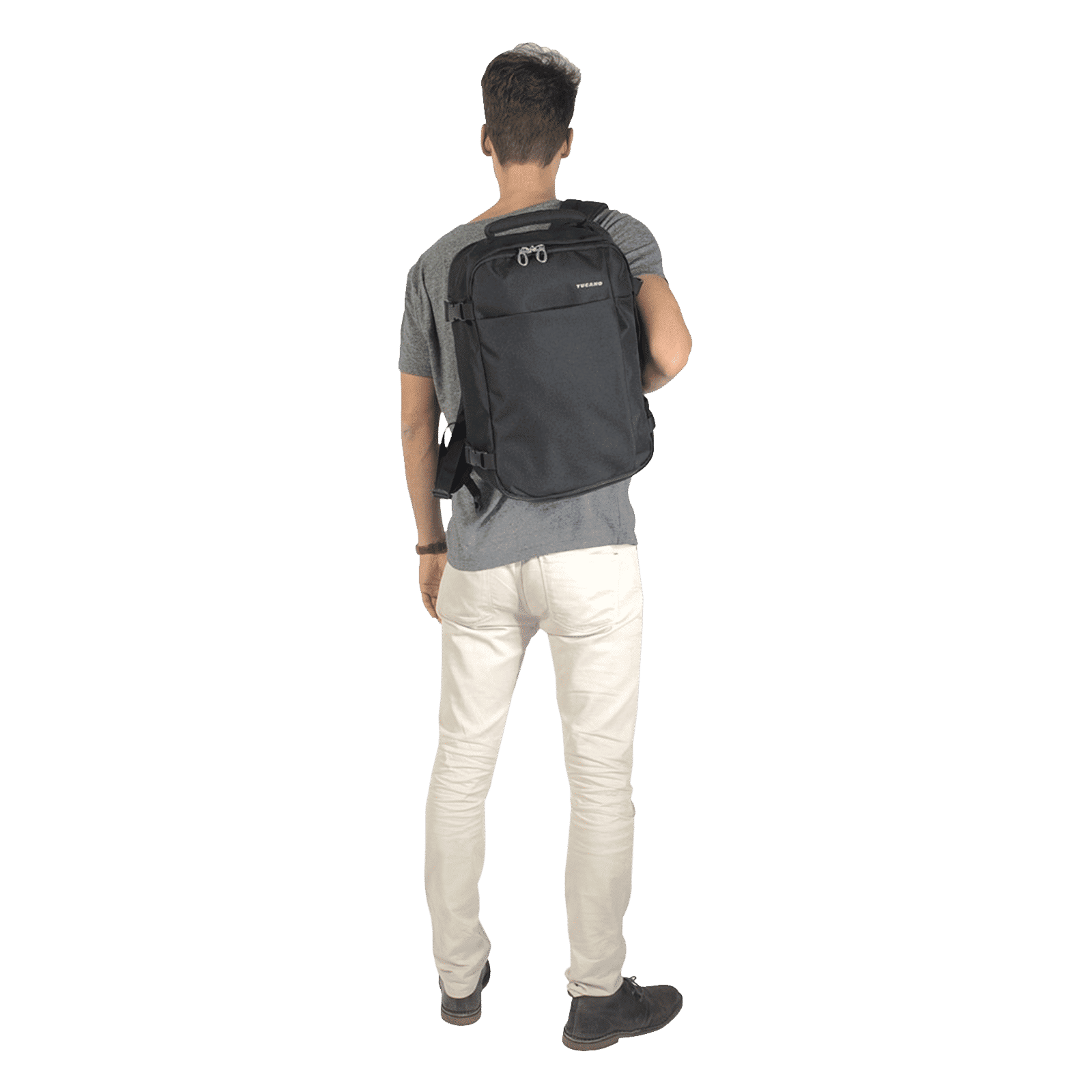 TUCANO Tugo Recycled Plastic Laptop Backpack for 15.6 & 16 Inch Laptop (20 L, Water Repellent, Black)_13