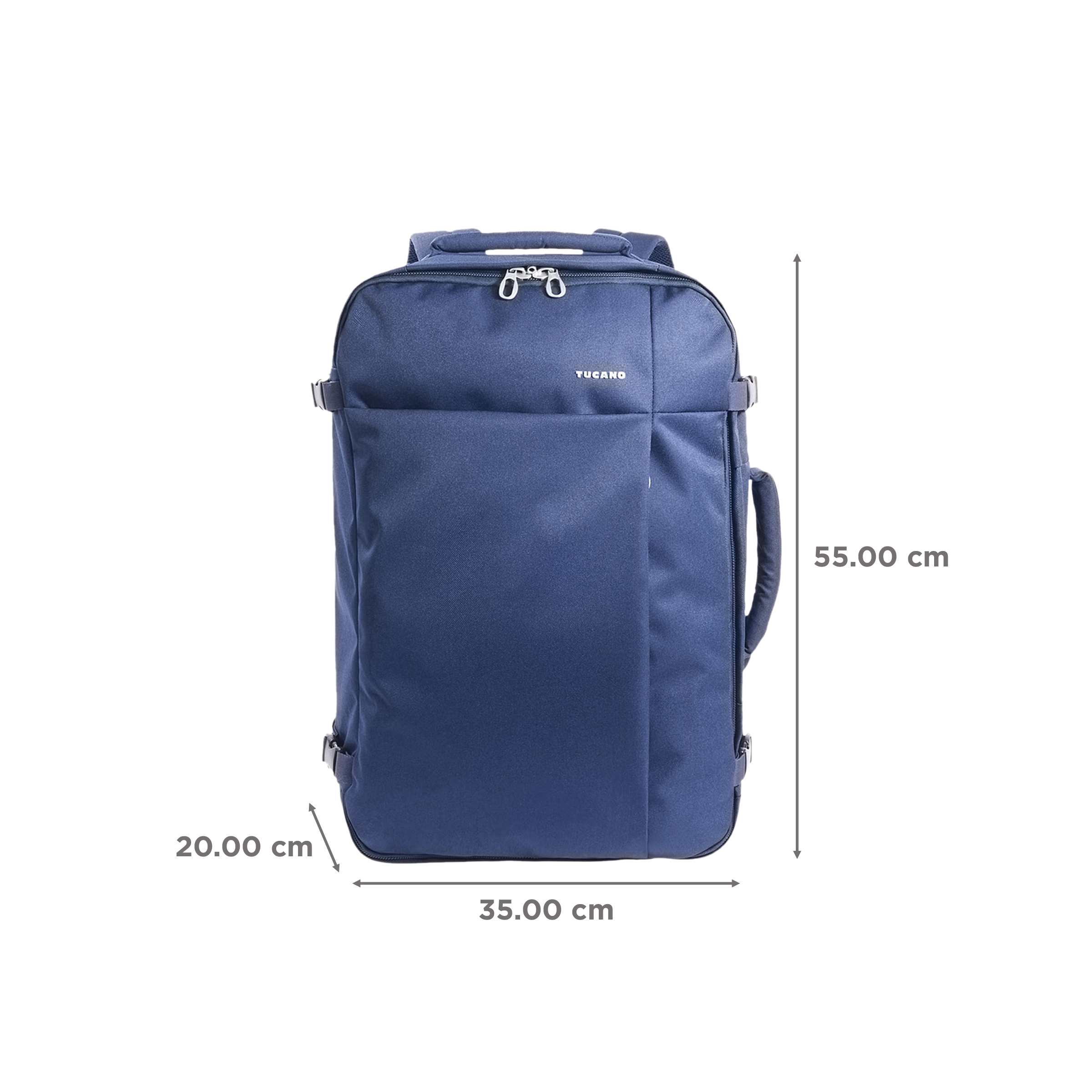 TUCANO Tugo Recycled Plastic Laptop Backpack for 17 & 16 Inch Laptop (38 L, Water Repellent, Blue)_3