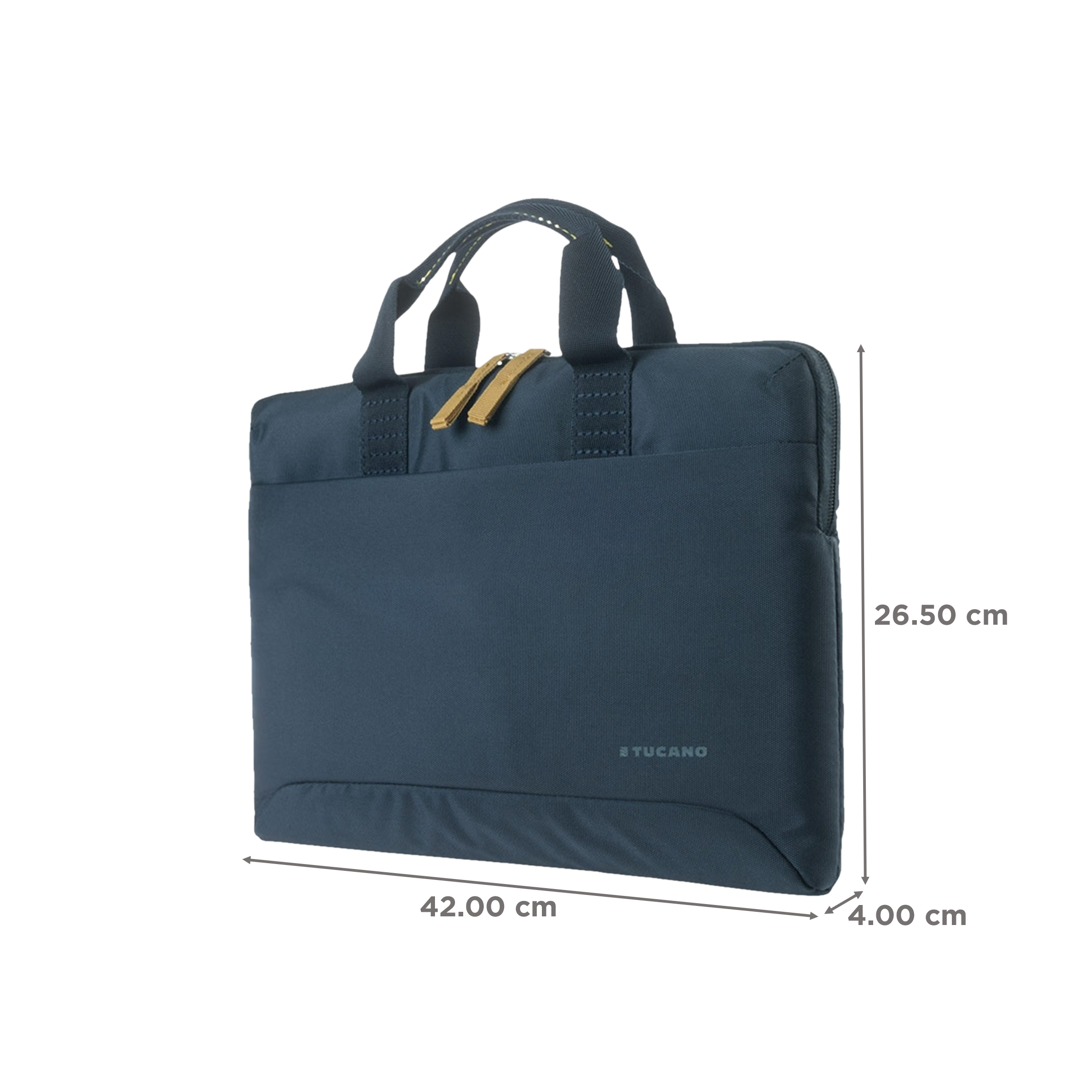 TUCANO Smilza Recycled Plastic, Neoprene Laptop Sleeve for 15.6 & 16 Inch Laptop (Super Slim, Blue)_2