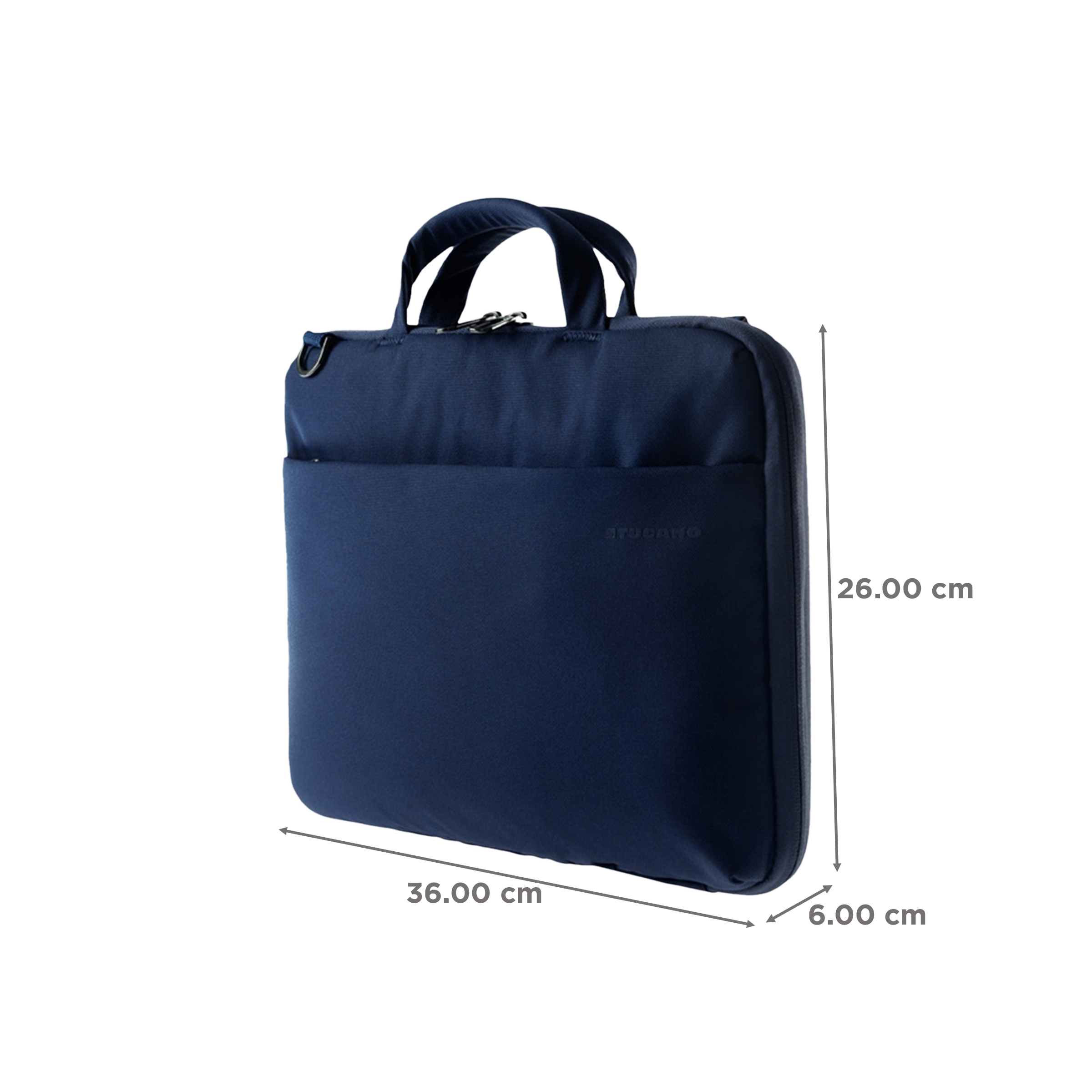 TUCANO Darkolor Recycled Plastic Laptop Sleeve for 13 & 14 Inch Laptop (Semi-Rigid Back Panel, Blue) TUCANO Darkolor Recycled Plastic Laptop Sleeve for 13 & 14 Inch Laptop (Semi-Rigid Back Panel, Blue)_2