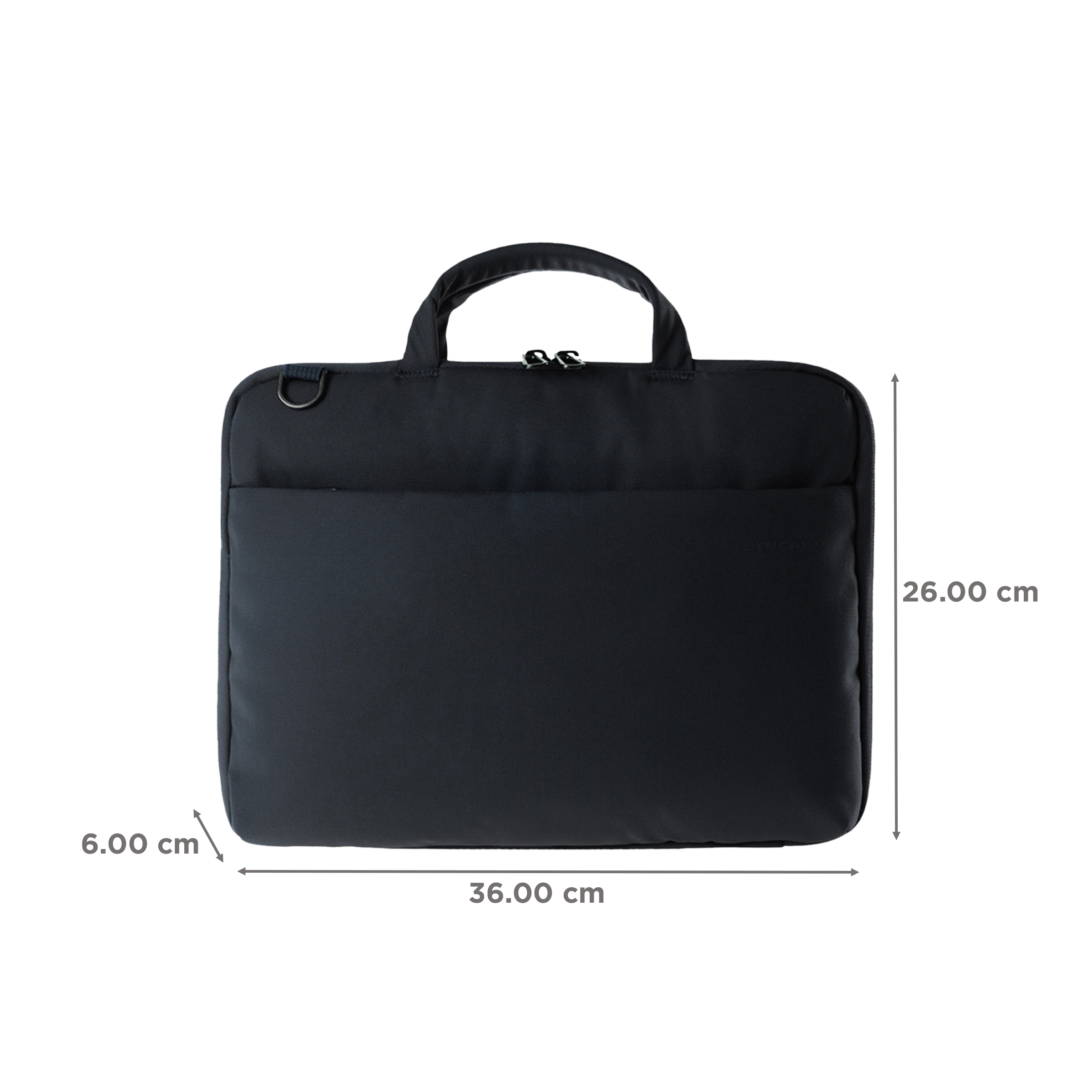 TUCANO Darkolor Recycled Plastic Laptop Sleeve for 13 & 14 Inch Laptop (Semi-Rigid Back Panel, Black)_2