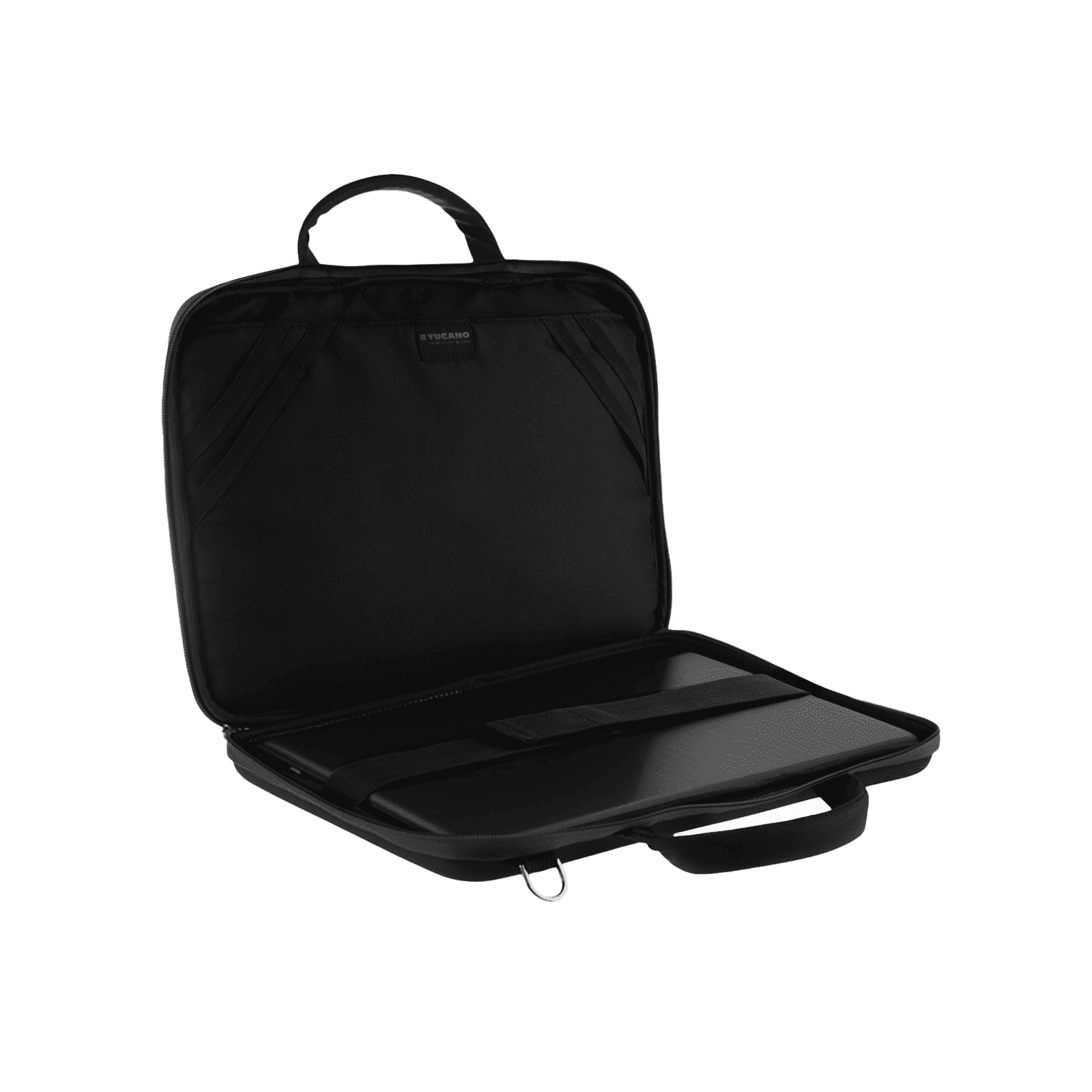 TUCANO Darkolor Recycled Plastic Laptop Sleeve for 13 & 14 Inch Laptop (Semi-Rigid Back Panel, Black)_5