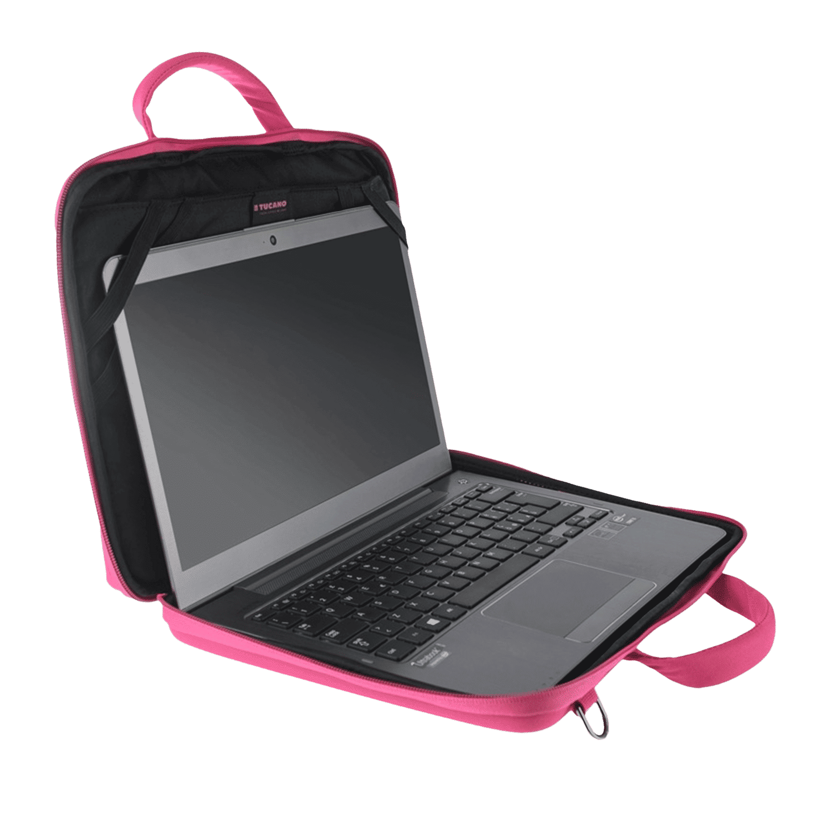 TUCANO Darkolor Recycled Plastic Laptop Sleeve for 13 & 14 Inch Laptop (Semi-Rigid Back Panel, Fuchsia)_5