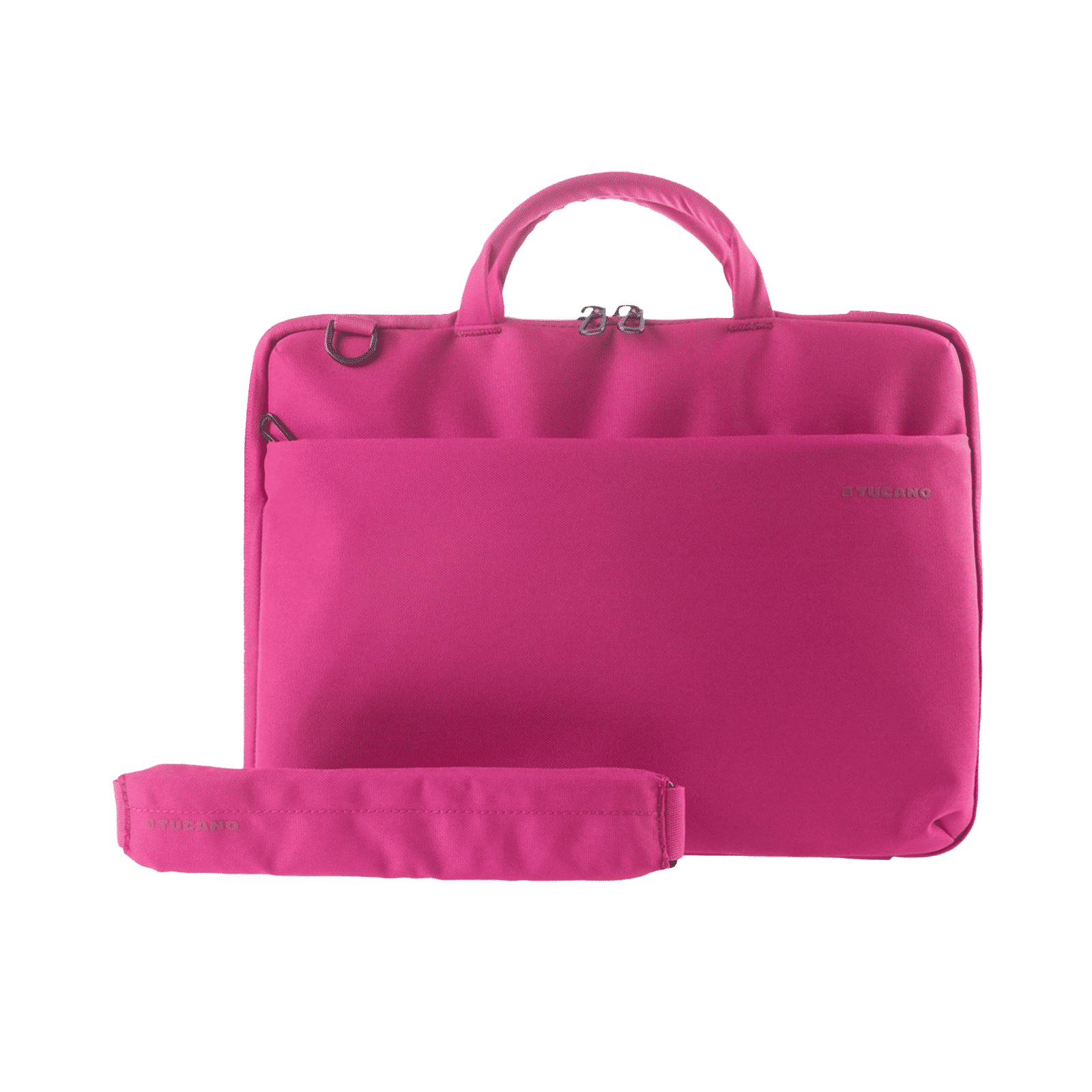 TUCANO Darkolor Recycled Plastic Laptop Sleeve for 13 & 14 Inch Laptop (Semi-Rigid Back Panel, Fuchsia)_7