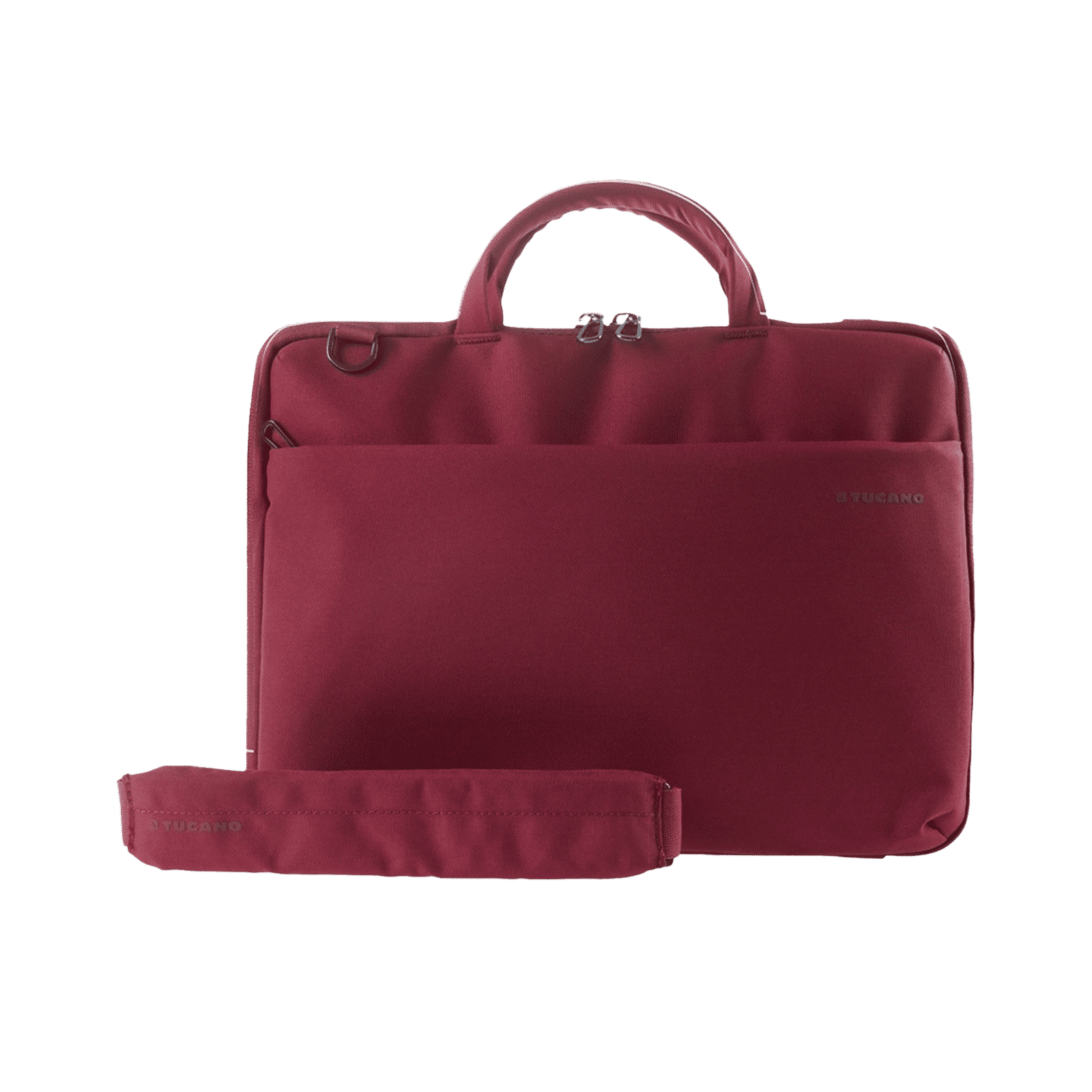 TUCANO Darkolor Recycled Plastic Laptop Sleeve for 13 & 14 Inch Laptop (Semi-Rigid Back Panel, Red)_5