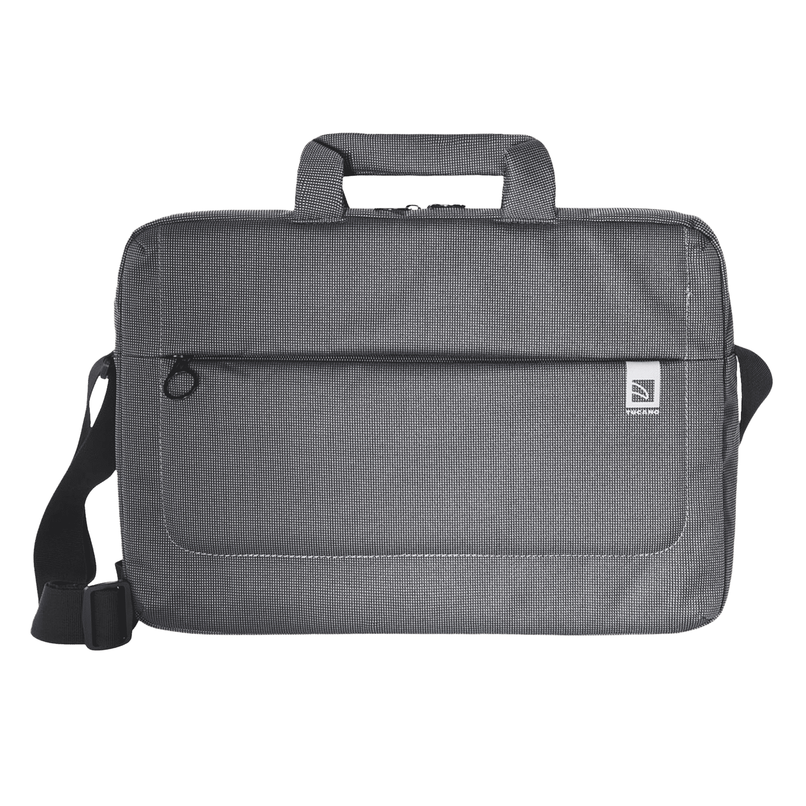 TUCANO Loop Recycled Plastic Laptop Sling Bag for 15.6 & 16 Inch Laptop (Trolley Strap, Black)_1