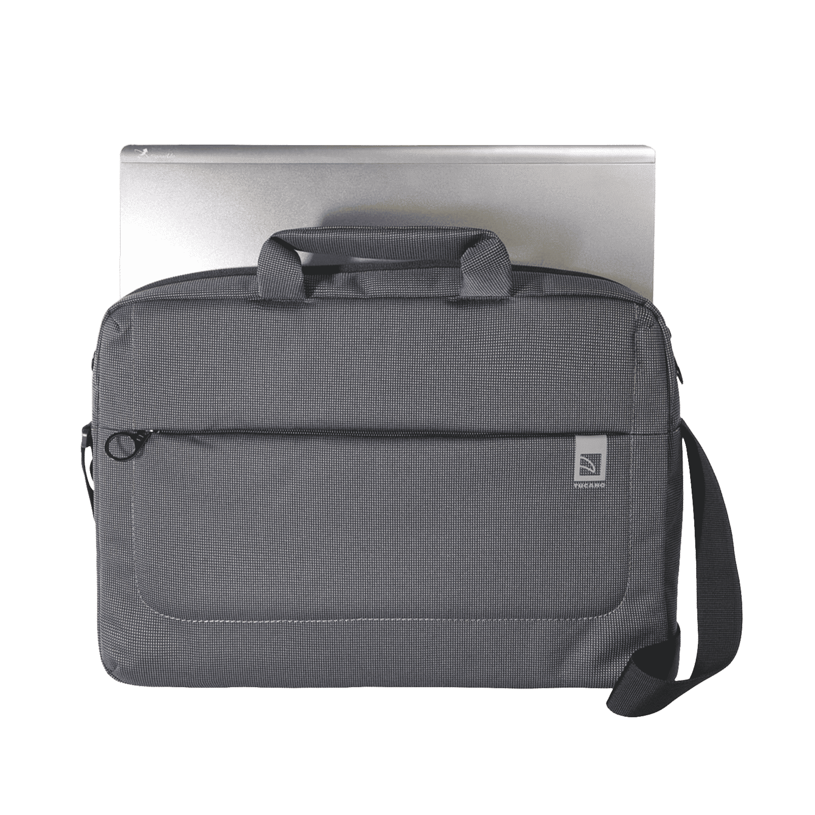 TUCANO Loop Recycled Plastic Laptop Sling Bag for 15.6 & 16 Inch Laptop (Trolley Strap, Black)_5