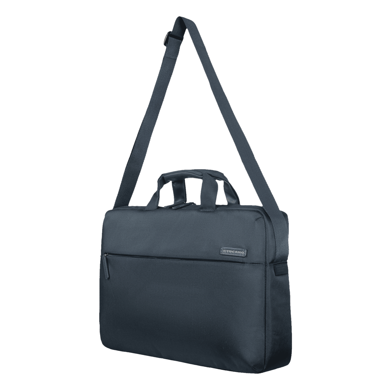 TUCANO Free & Busy Polyurethane Leather Laptop Sling Bag for 15.6 & 16 Inch Laptop (Trolley Strap, Blue)_11