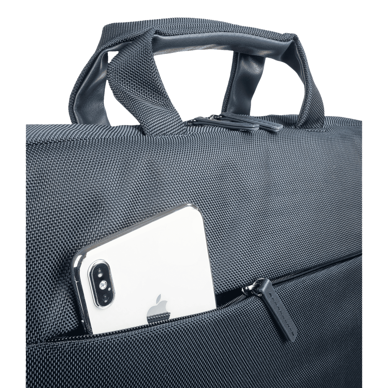 TUCANO Free & Busy Polyurethane Leather Laptop Sling Bag for 15.6 & 16 Inch Laptop (Trolley Strap, Blue)_4