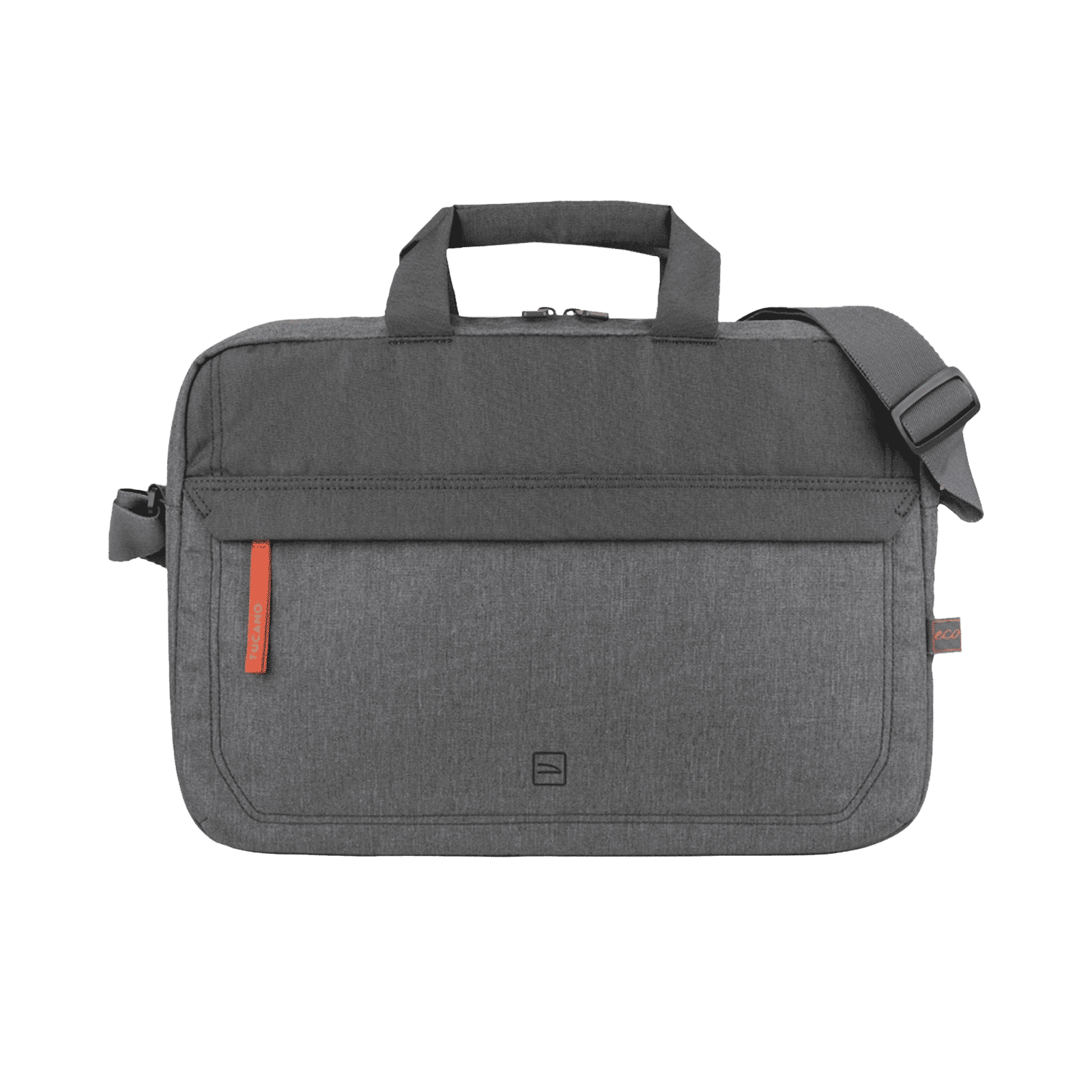 TUCANO Hop Recycled Plastic Laptop Sling Bag for 13 & 14 Inch Laptop (Trolley Strap, Anthracite)_1