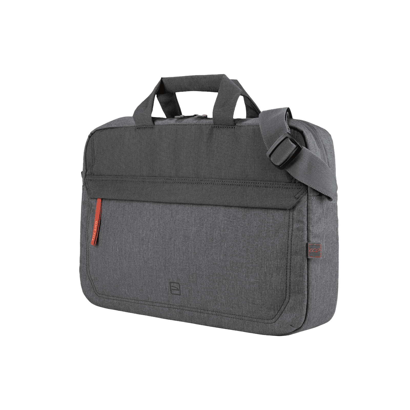 TUCANO Hop Recycled Plastic Laptop Sling Bag for 13 & 14 Inch Laptop (Trolley Strap, Anthracite)_5
